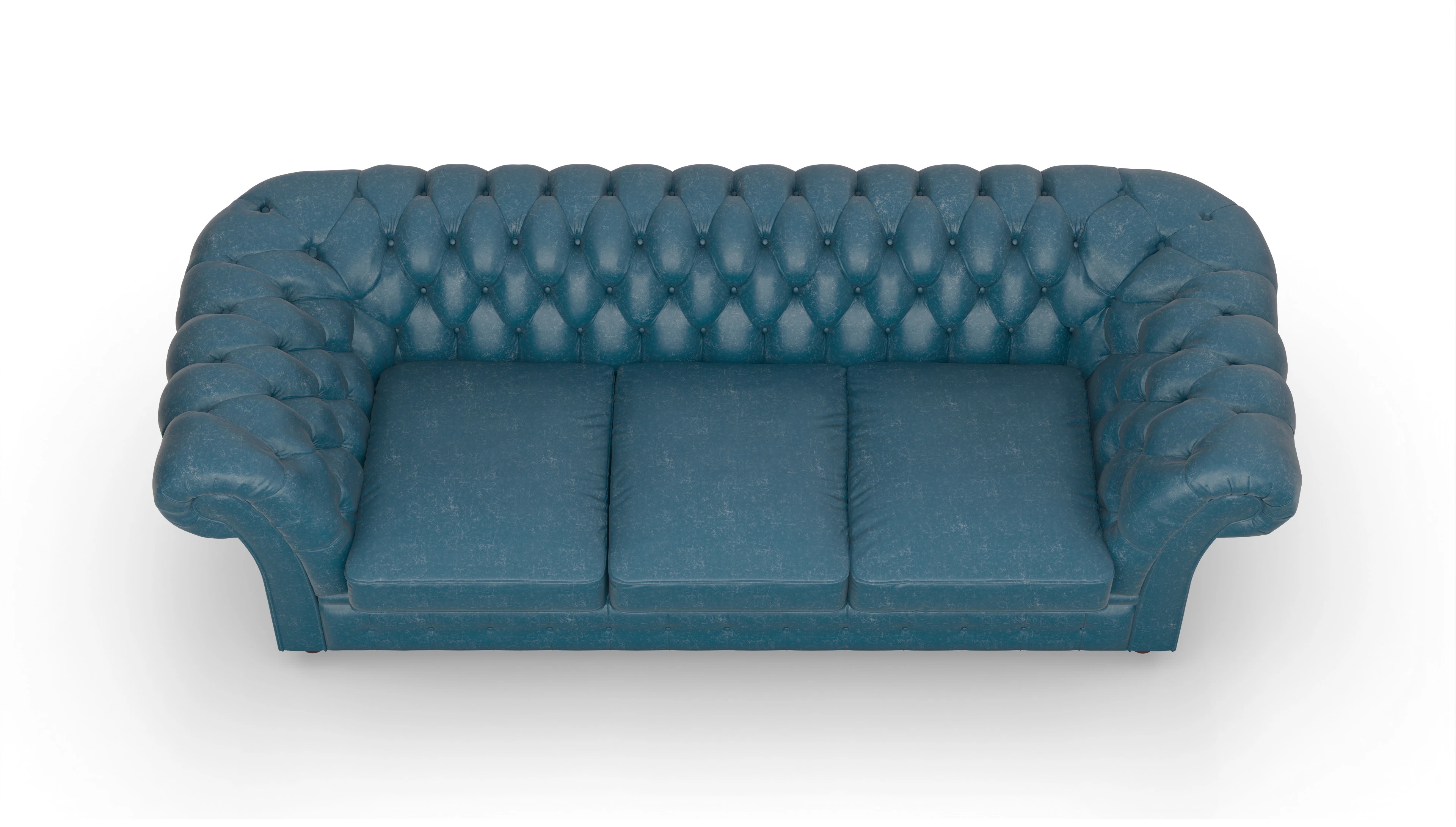 Ansicht des Produktes Duse 3-Sitzer in Leder blau