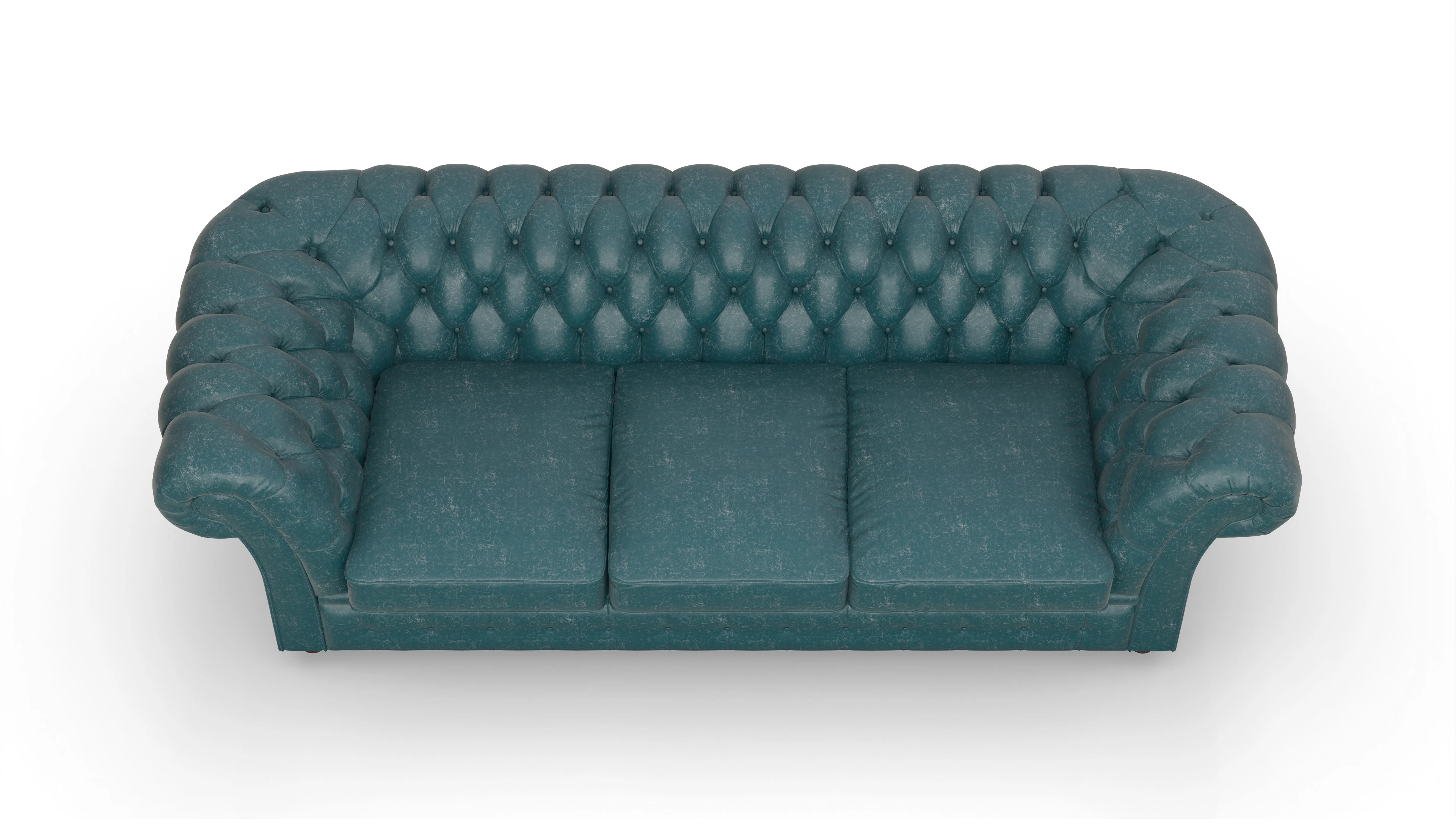 Ansicht des Produktes Duse 3-Sitzer in Leder blau