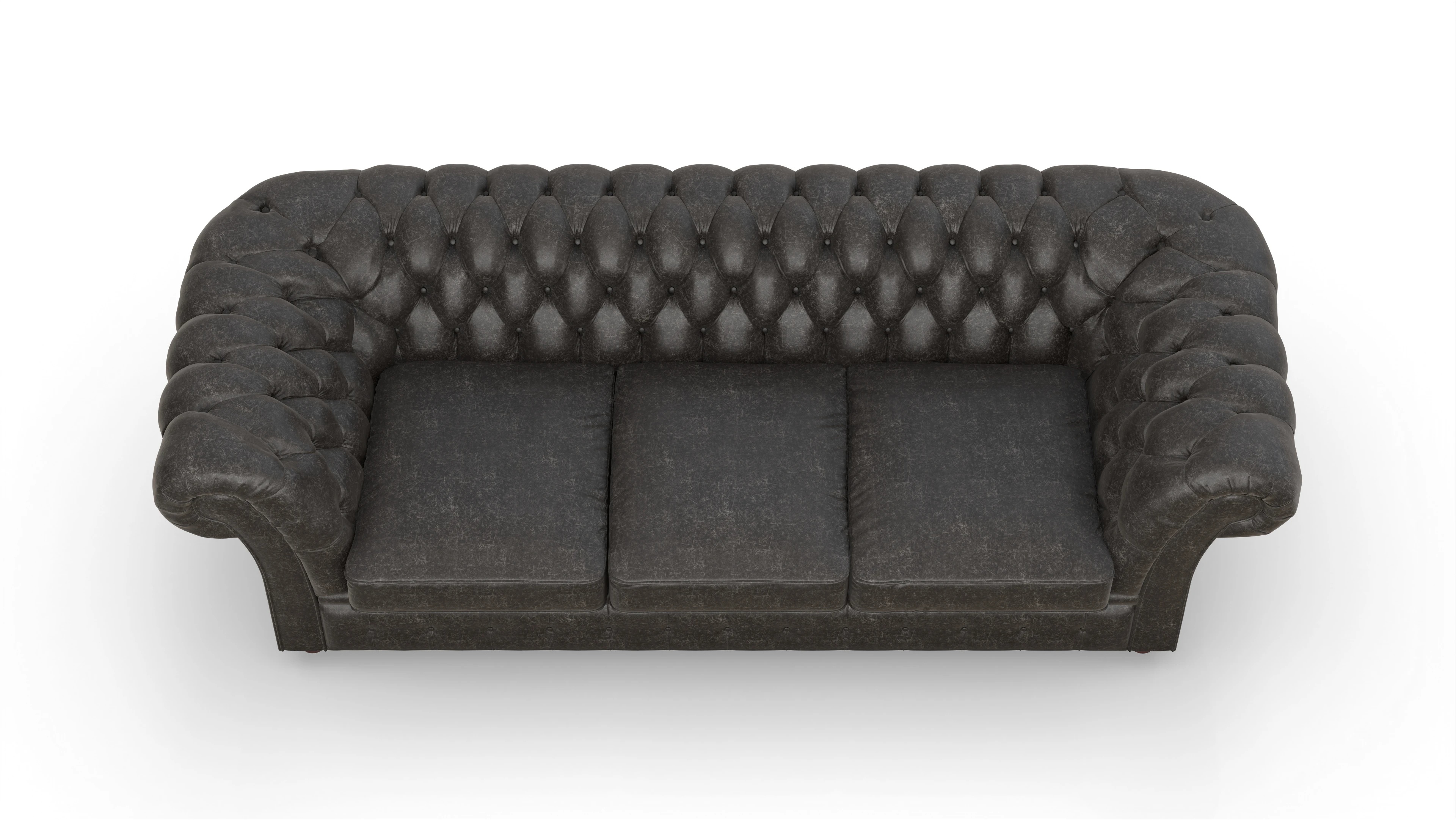 Ansicht des Produktes Duse 3-Sitzer in Leder schwarz