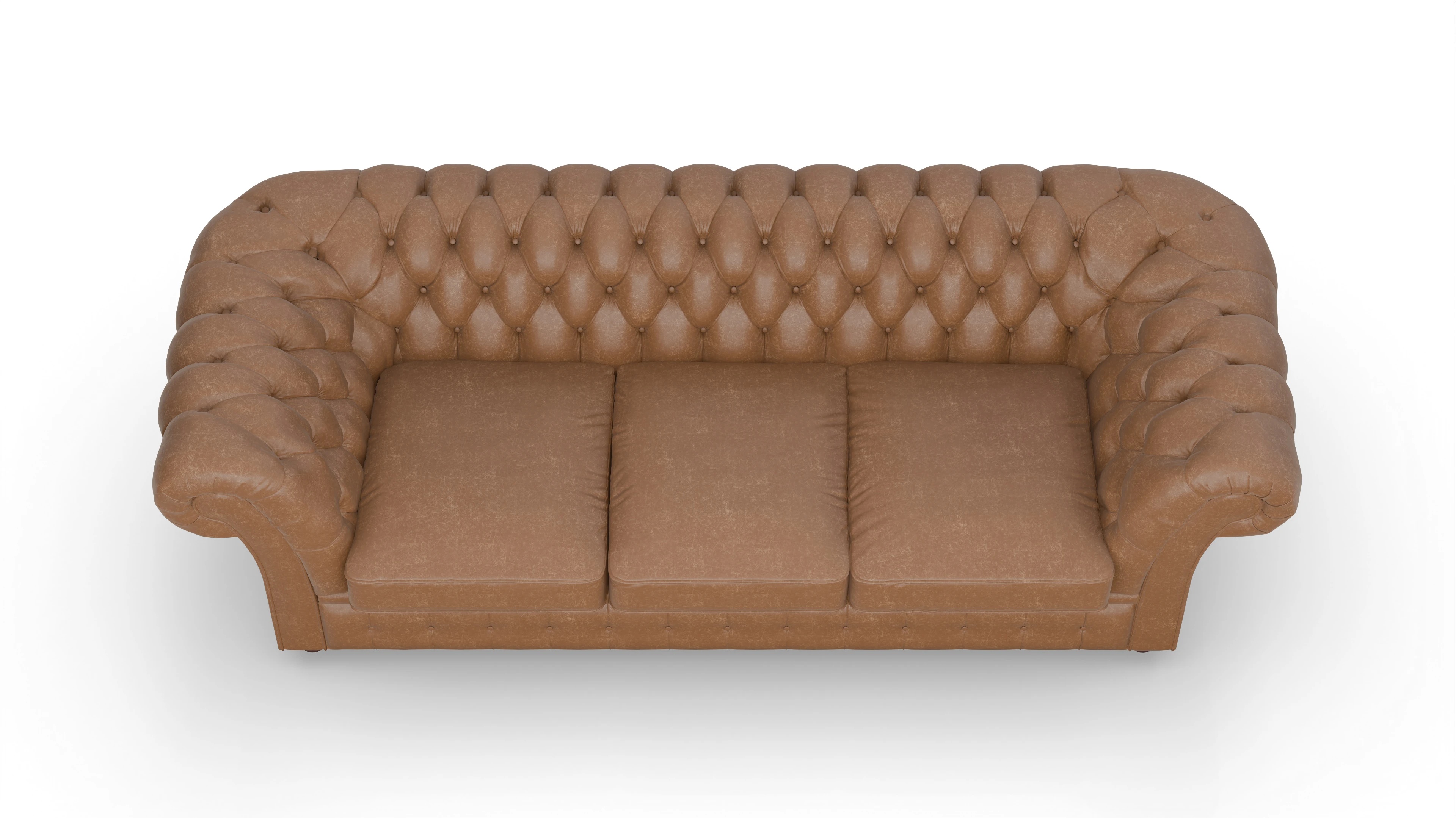 Ansicht des Produktes Duse 3-Sitzer in Leder braun