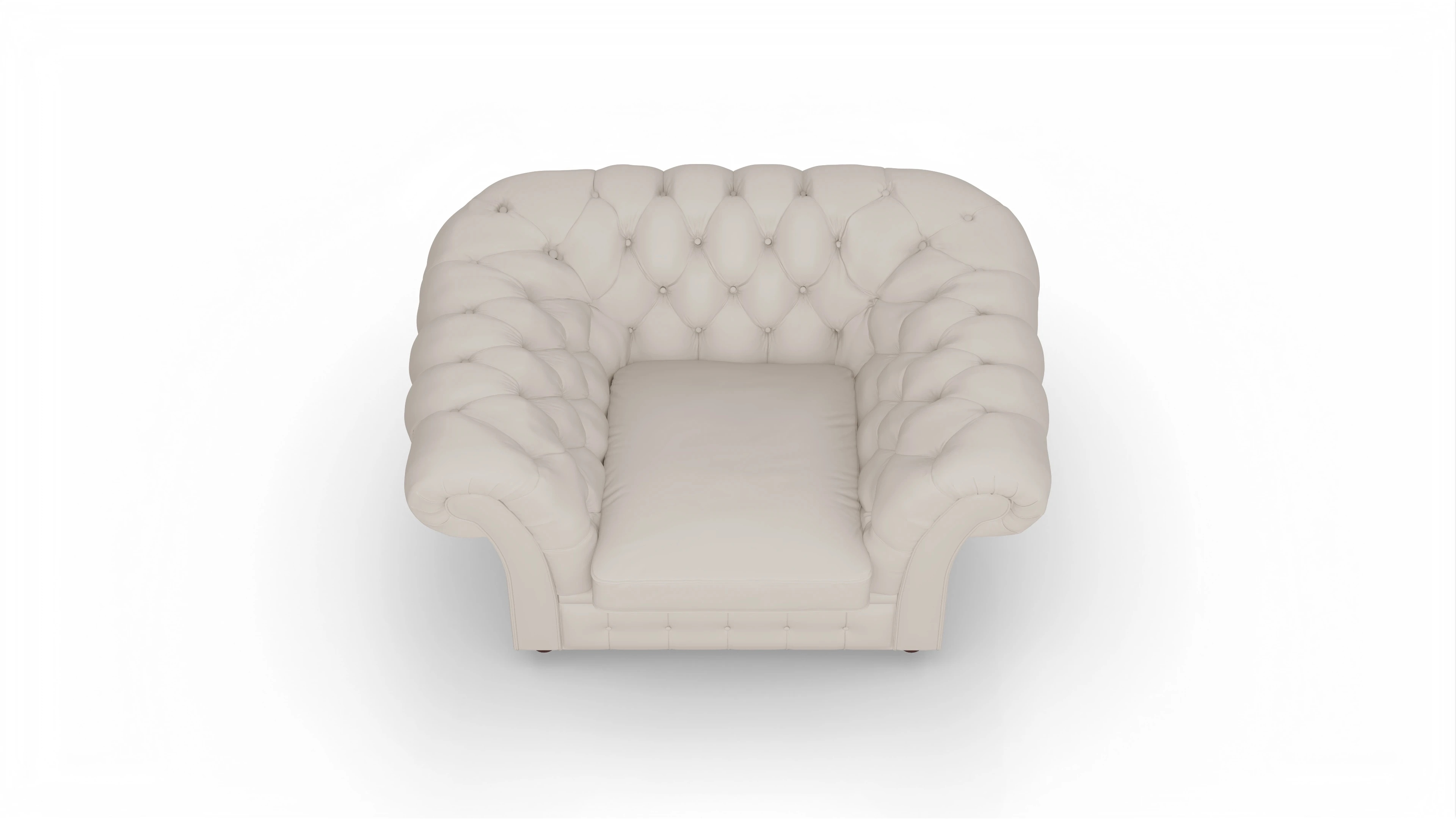 Ansicht des Produktes Duse Sessel in Leder weiß