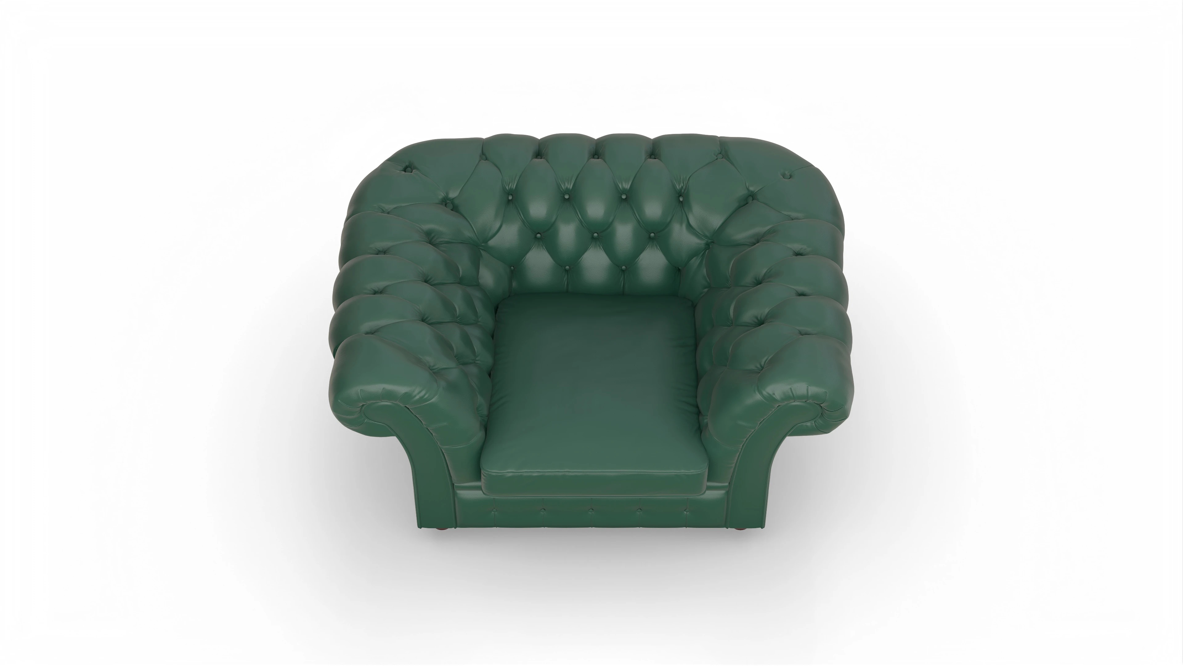 Ansicht des Produktes Duse Sessel in Leder grün