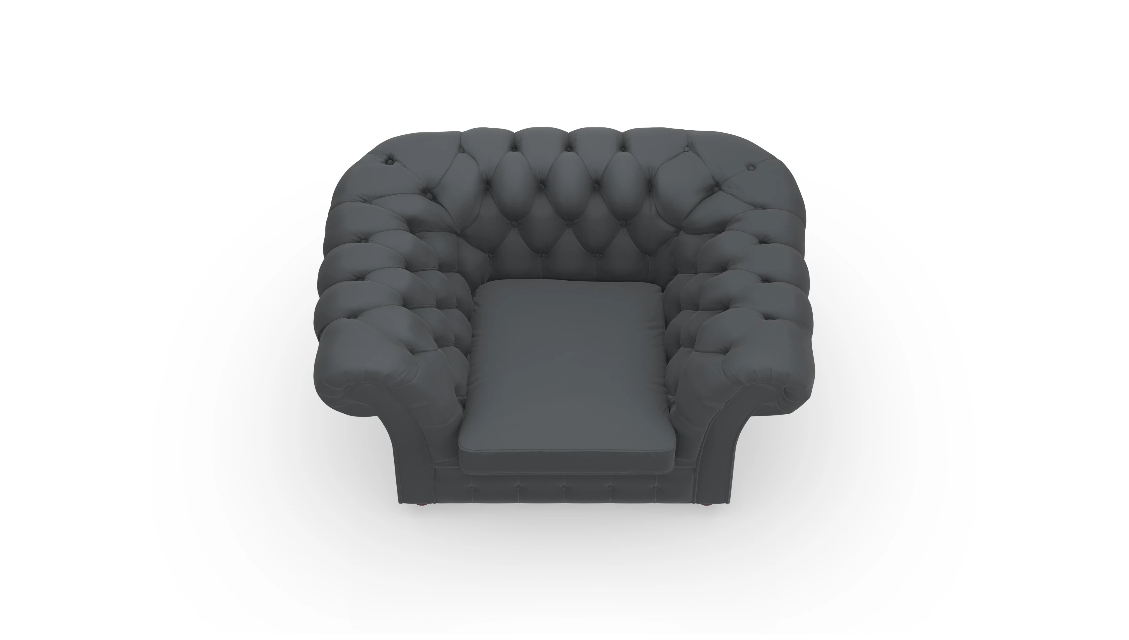 Ansicht des Produktes Duse Sessel in Leder grau