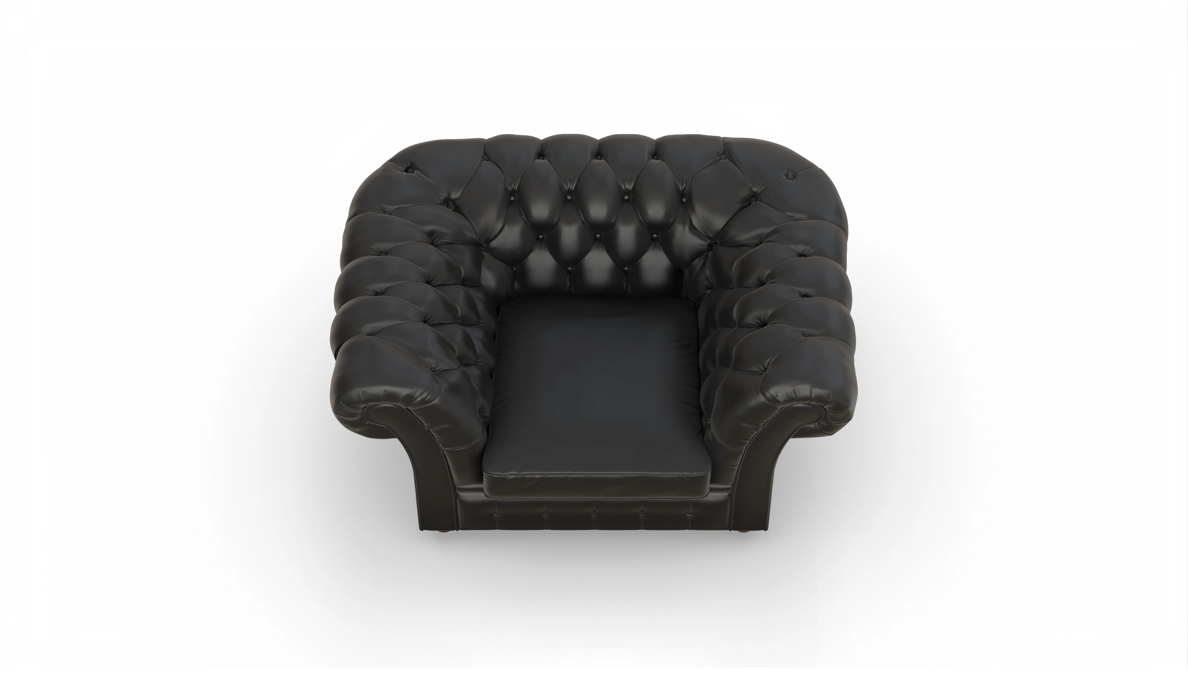 Ansicht des Produktes Duse Sessel in Leder schwarz