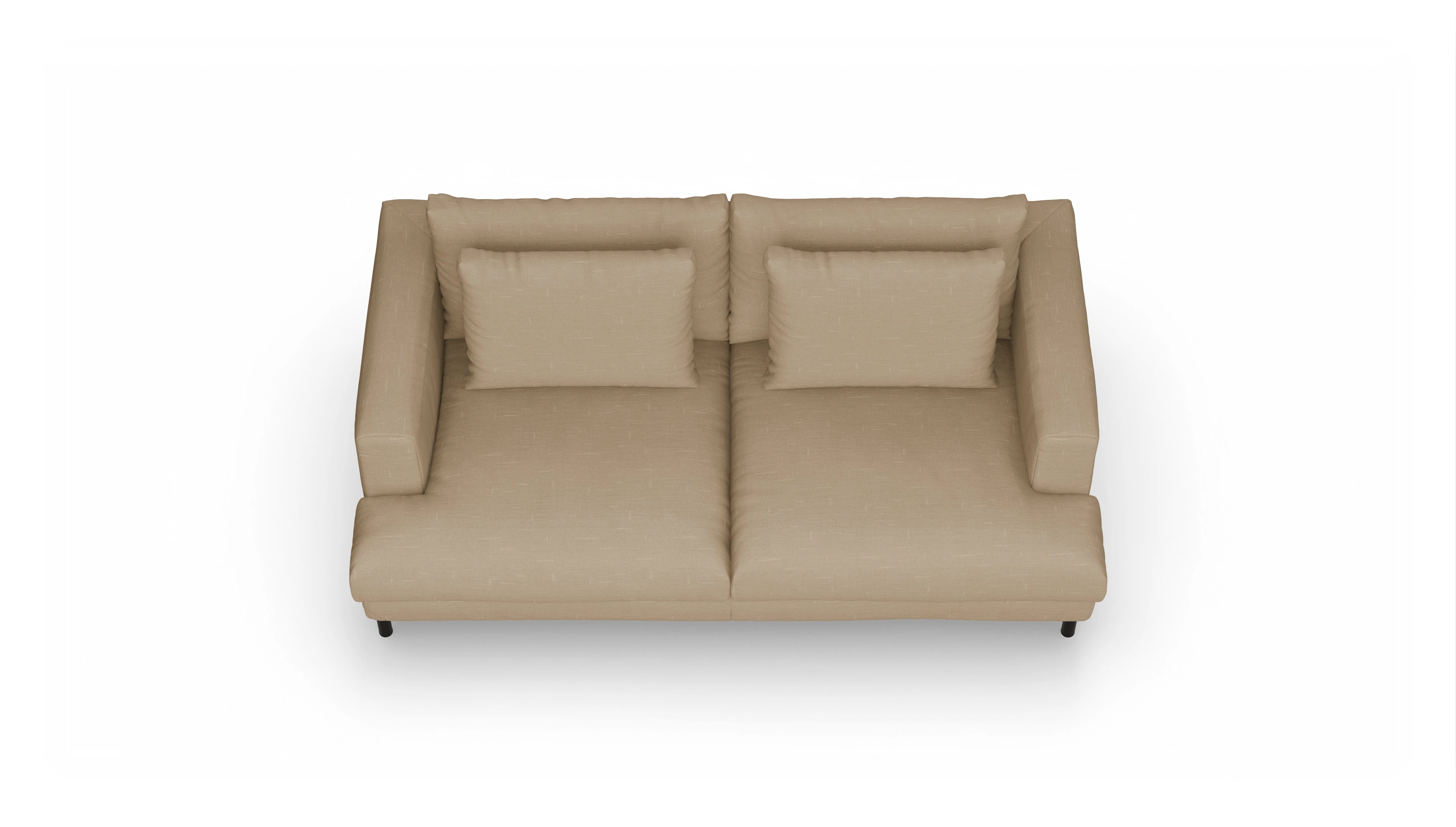 Ansicht des Produktes Faro 2,5-Sitzer in Stoff braun