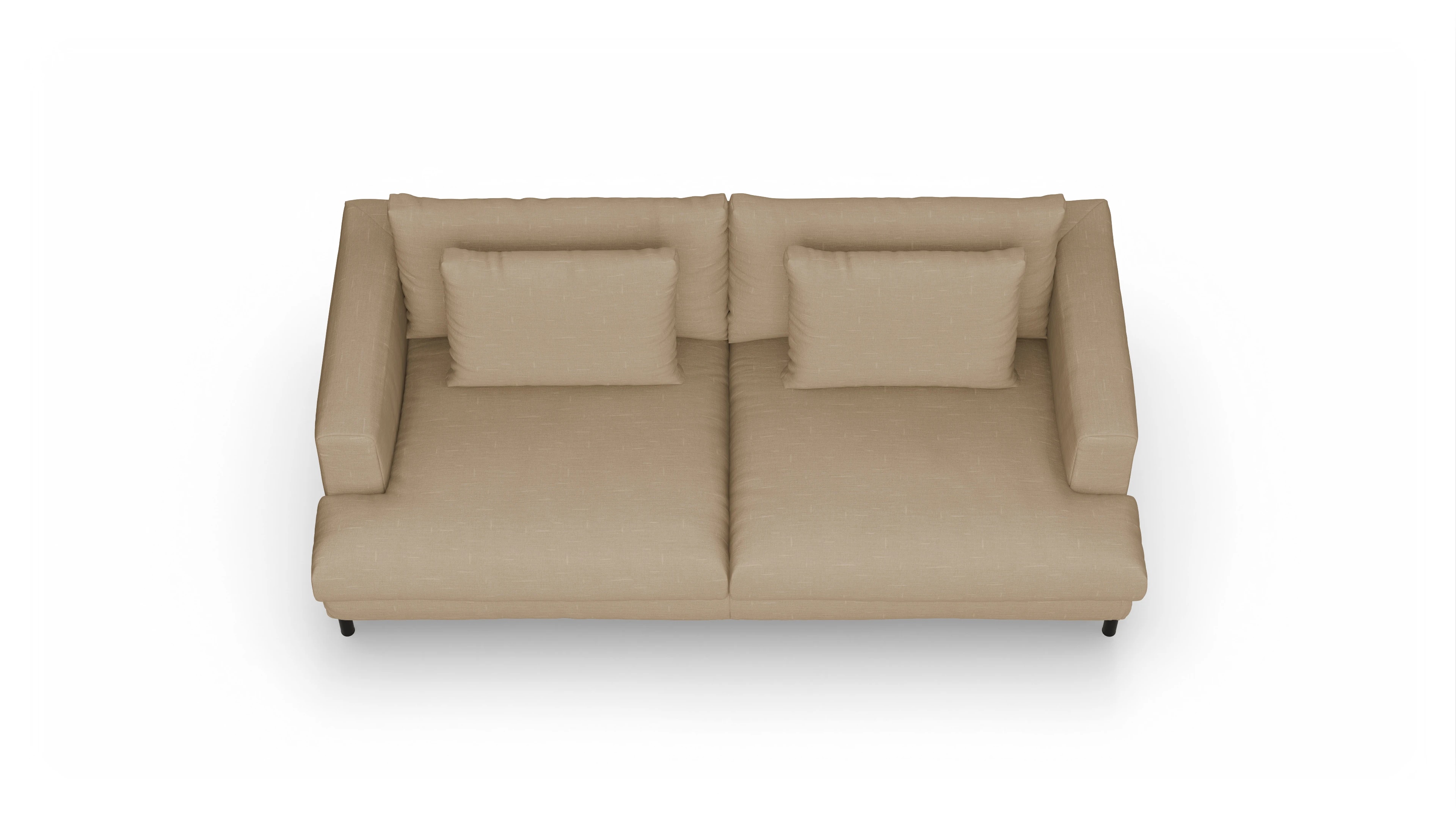 Ansicht des Produktes Faro 3-Sitzer in Stoff braun