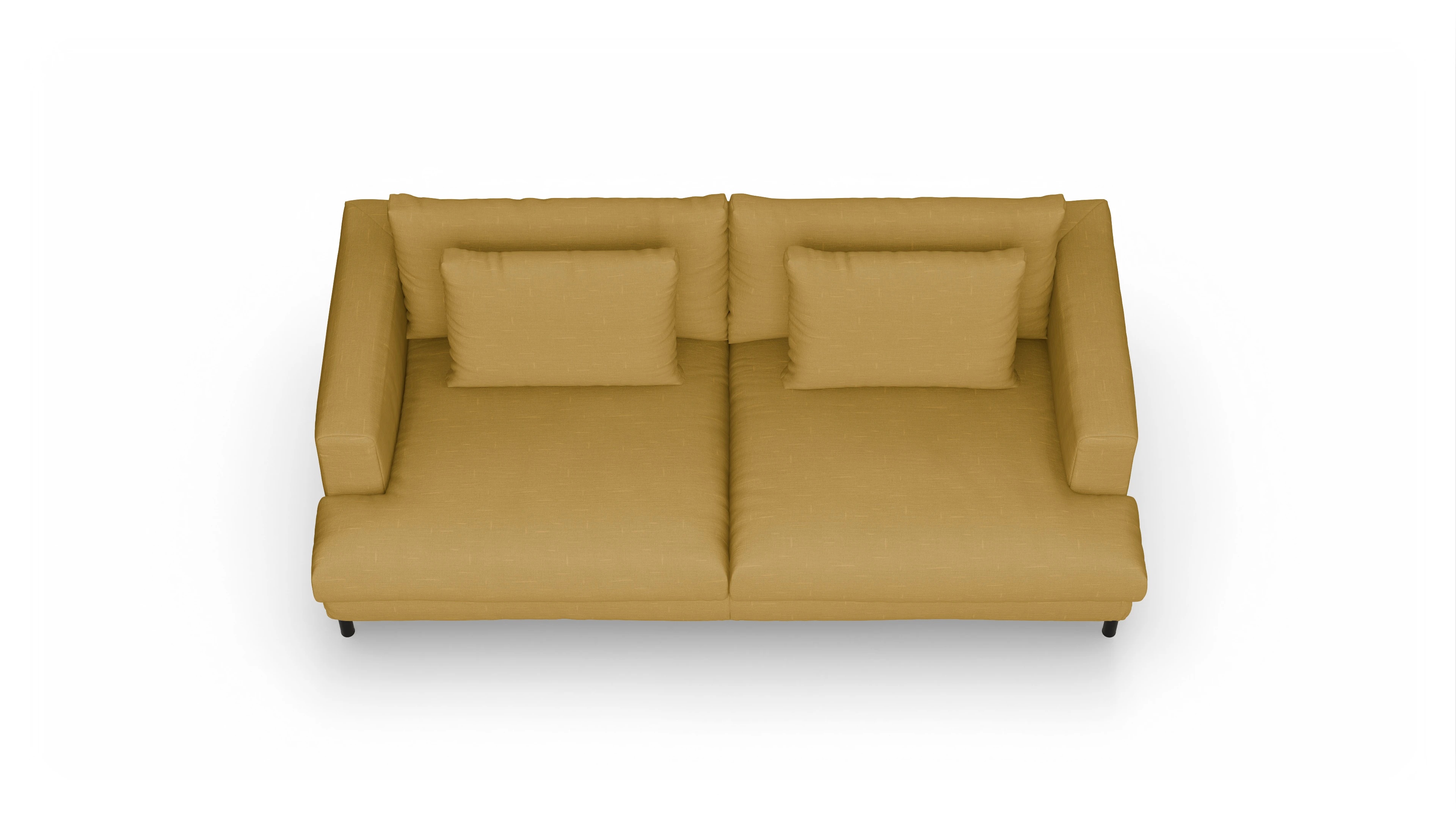 Ansicht des Produktes Faro 3-Sitzer in Stoff gelb