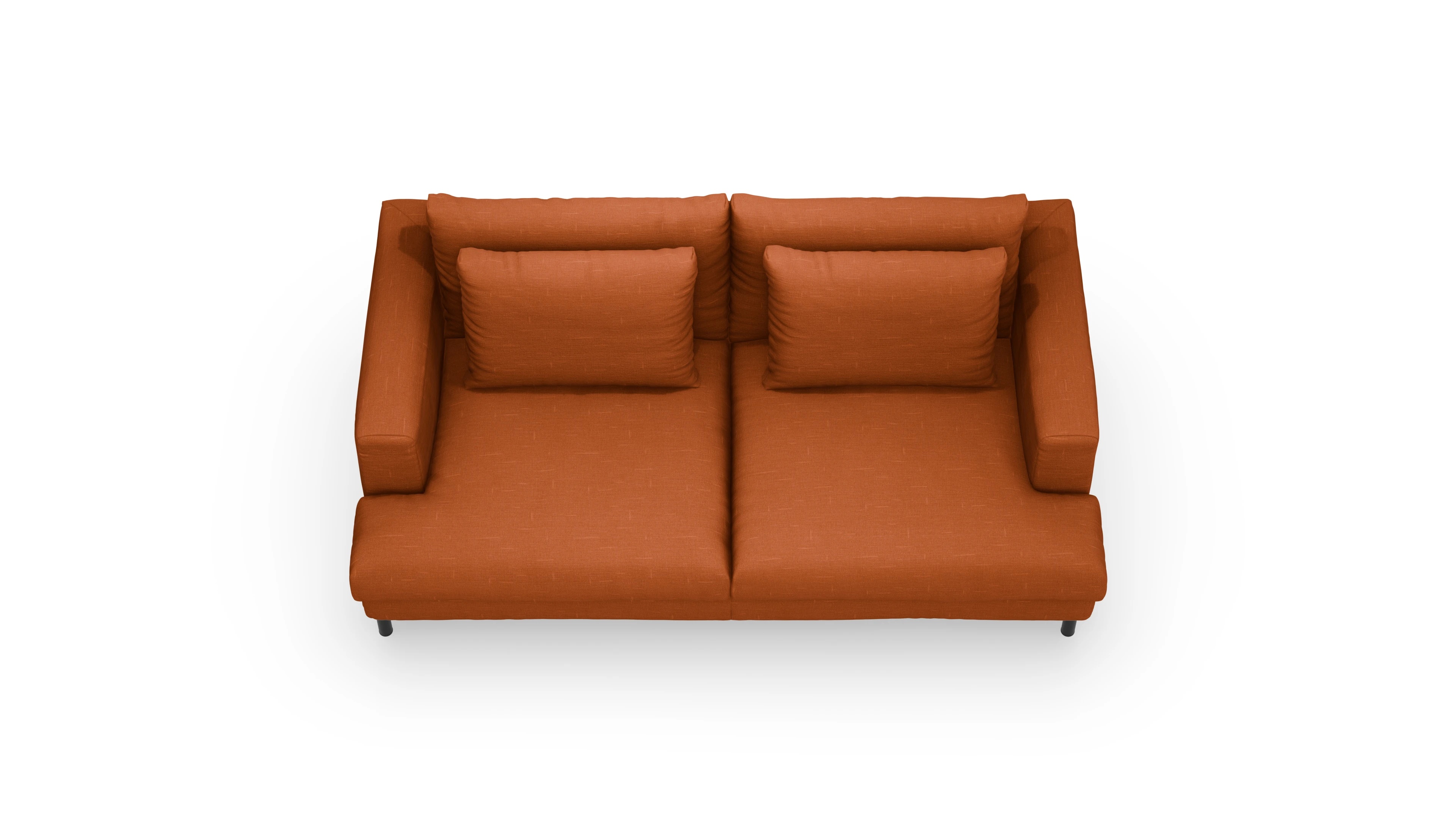 Ansicht des Produktes Faro 2,5-Sitzer in Stoff orange