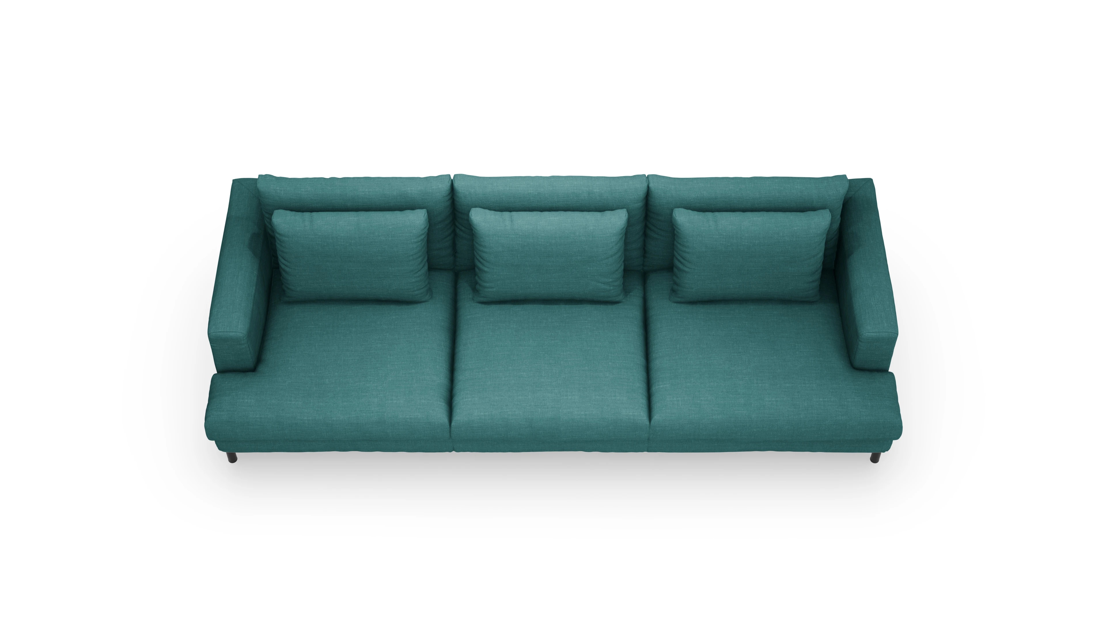 Sofa Faro in Stoff Ansicht des Produktes Faro 4-Sitzer in Stoff grün