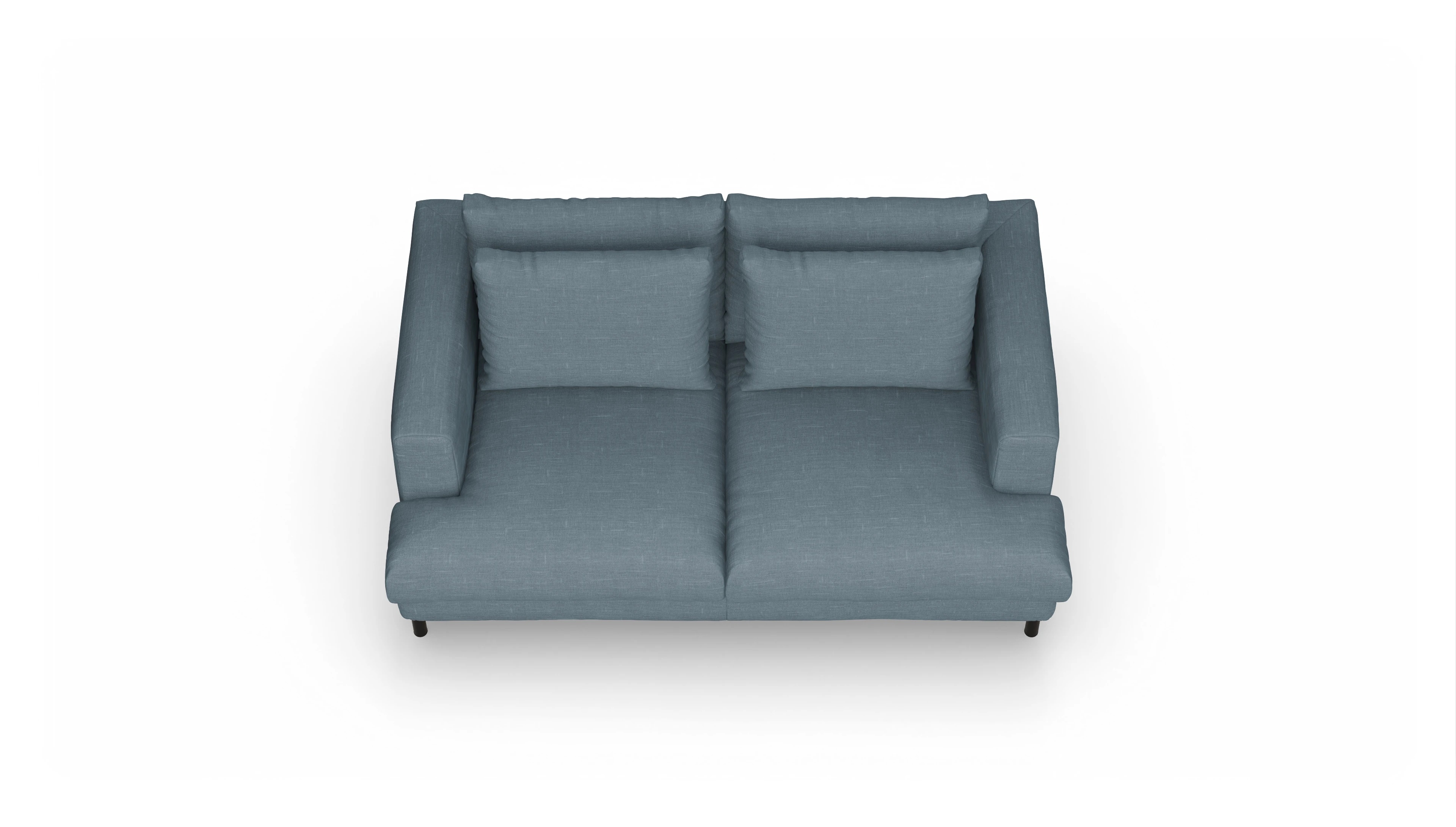 Ansicht des Produktes Faro 2-Sitzer in Stoff blau