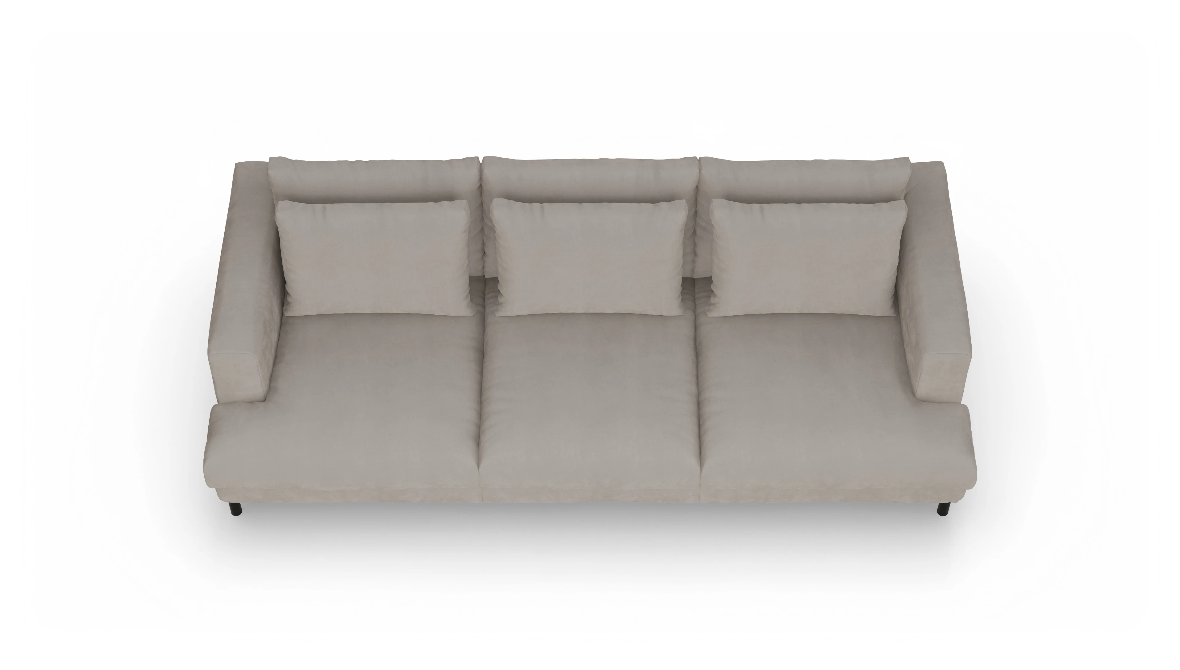 Ansicht des Produktes Faro 3,5-Sitzer in Samt braun