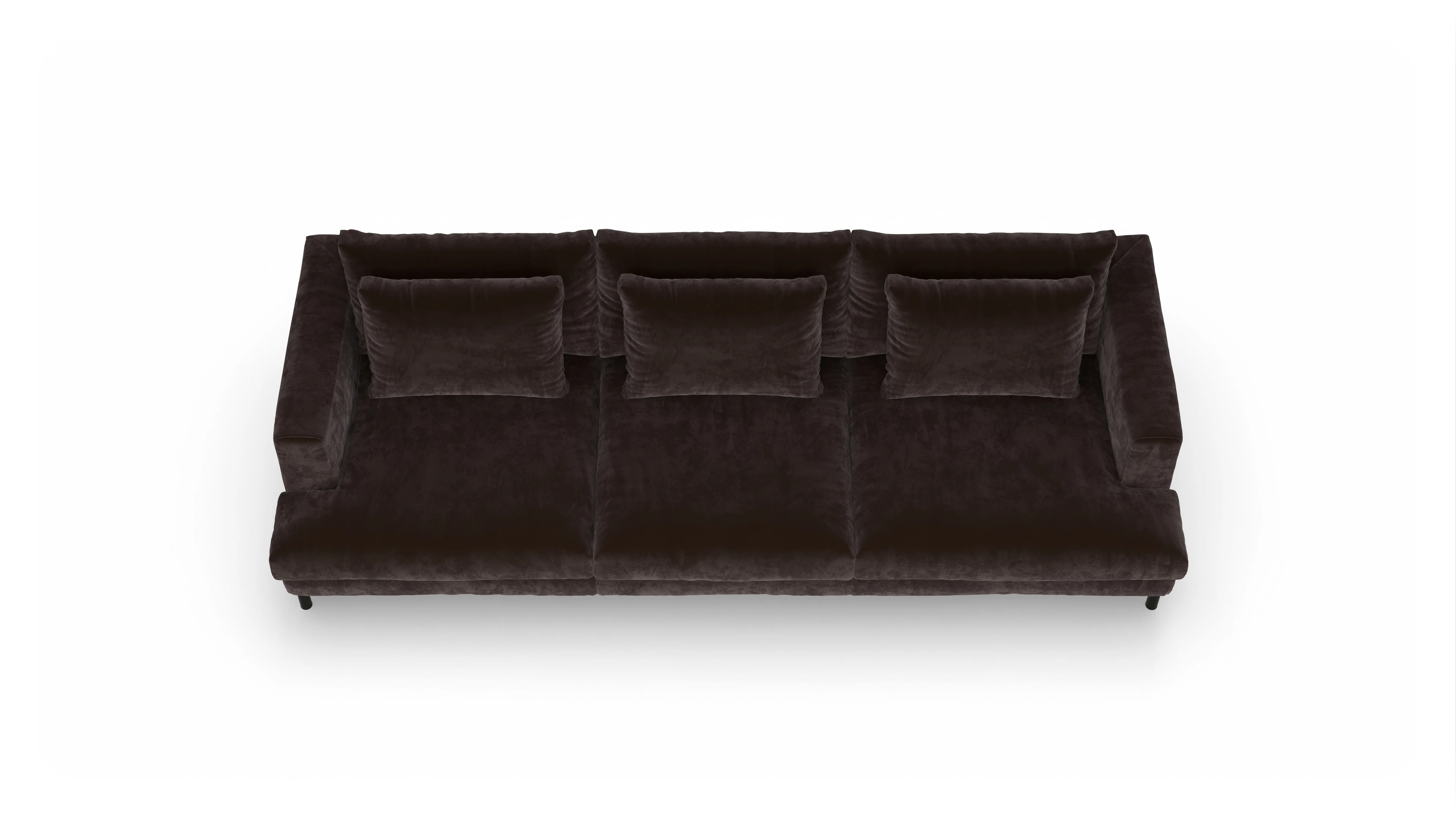 Ansicht des Produktes Faro 4-Sitzer in Samt braun