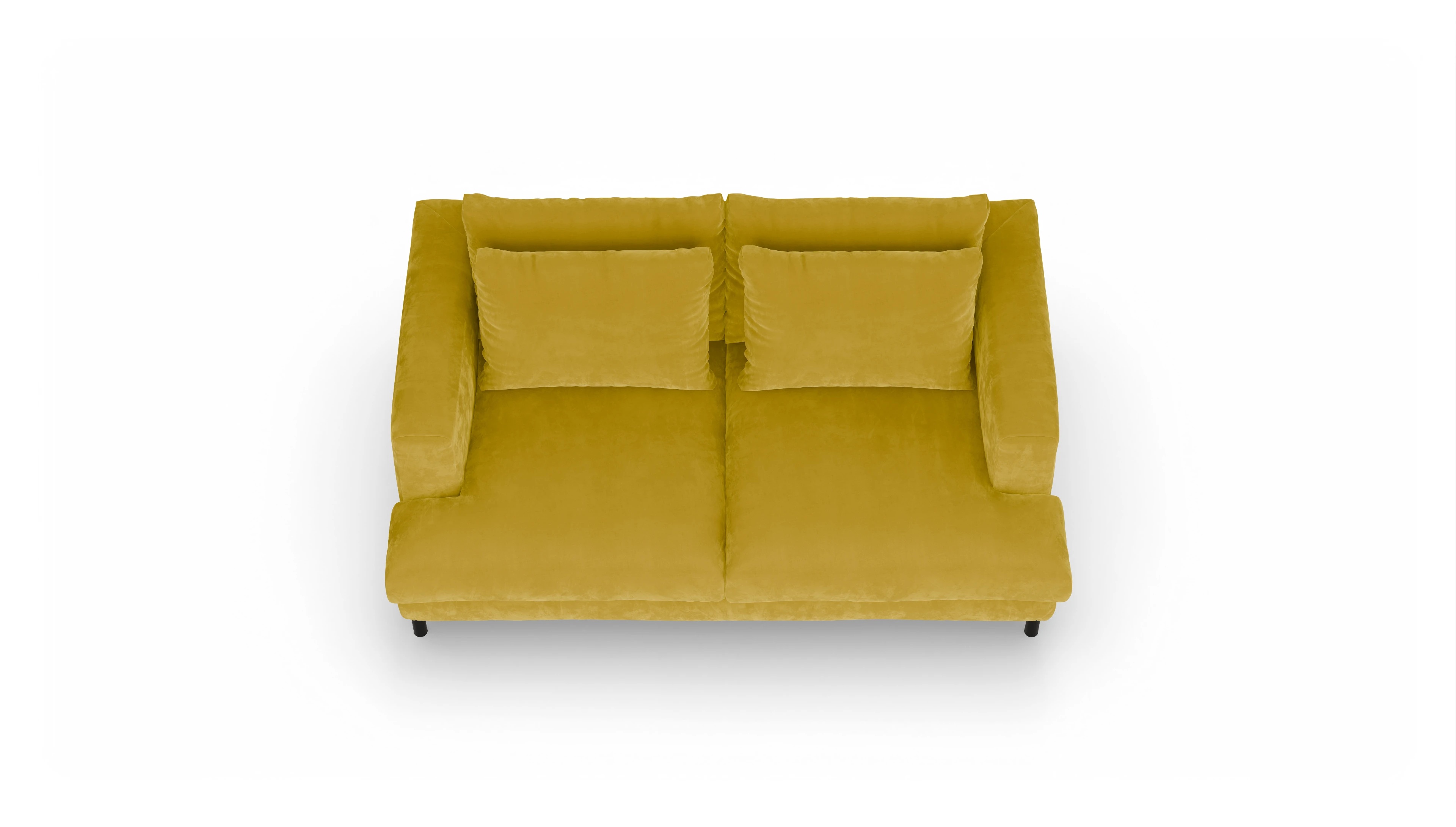 Ansicht des Produktes Faro 2-Sitzer in Samt gelb