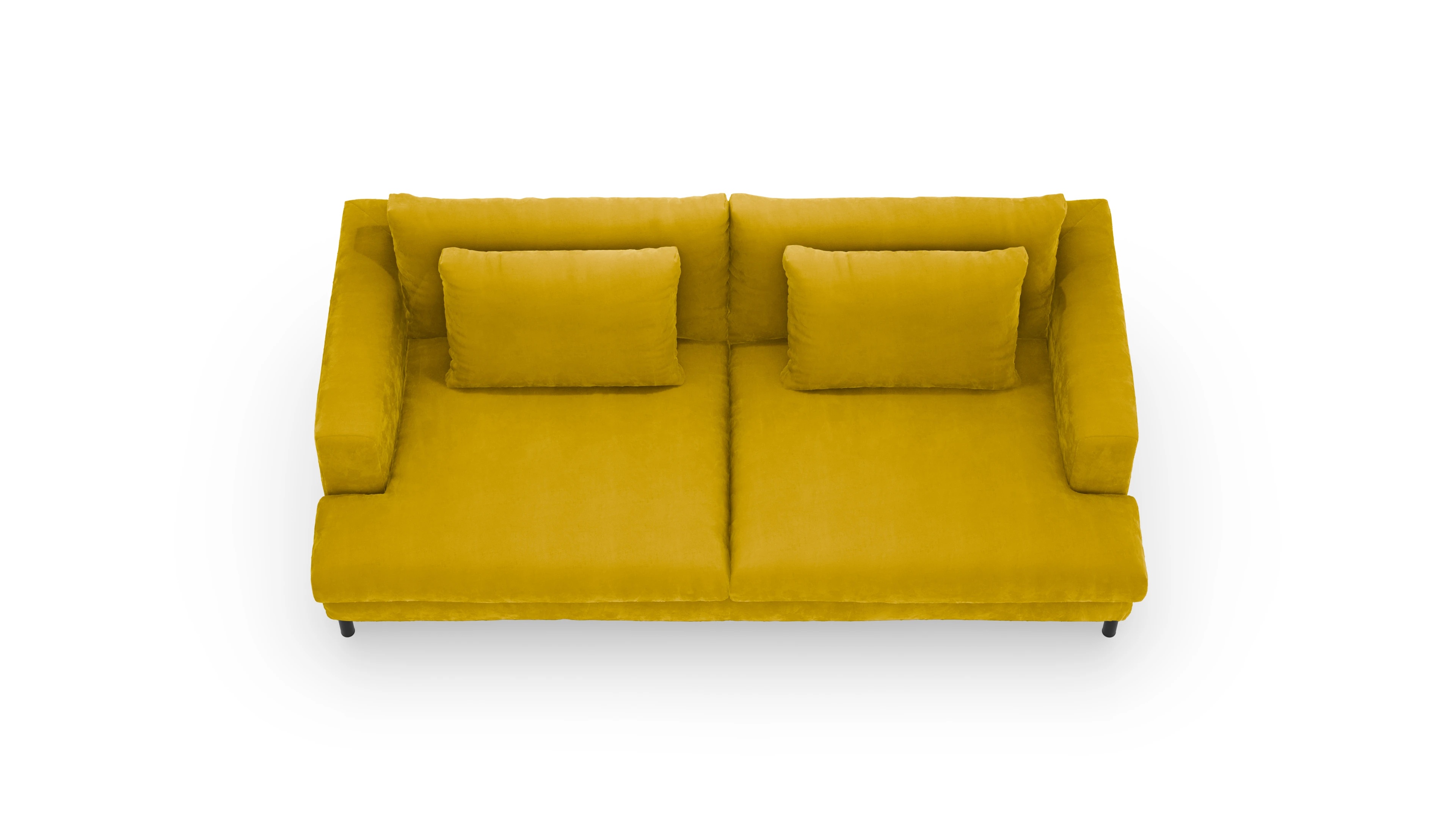 Ansicht des Produktes Faro 3-Sitzer in Samt gelb