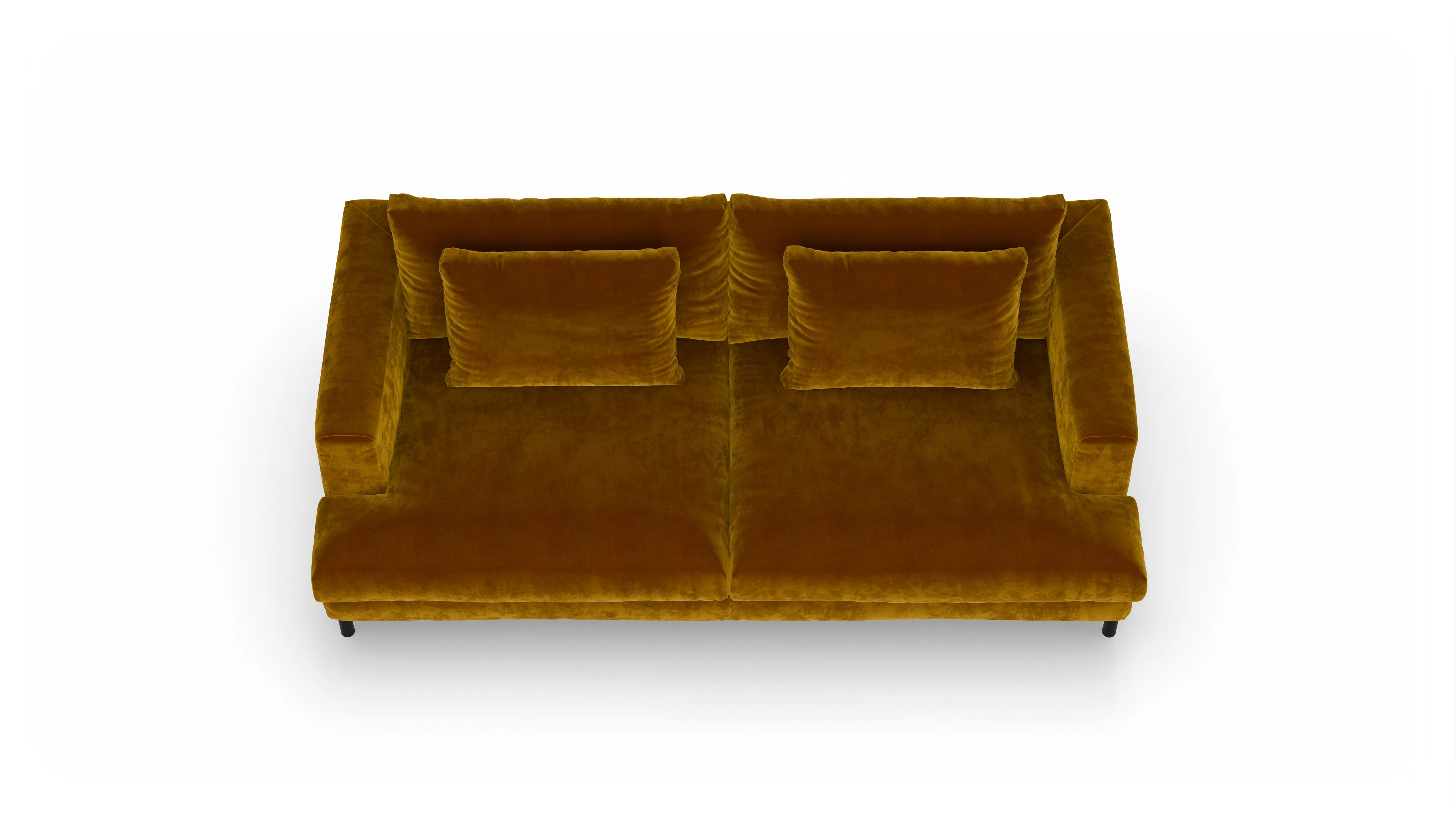 Ansicht des Produktes Faro 3-Sitzer in Samt gelb