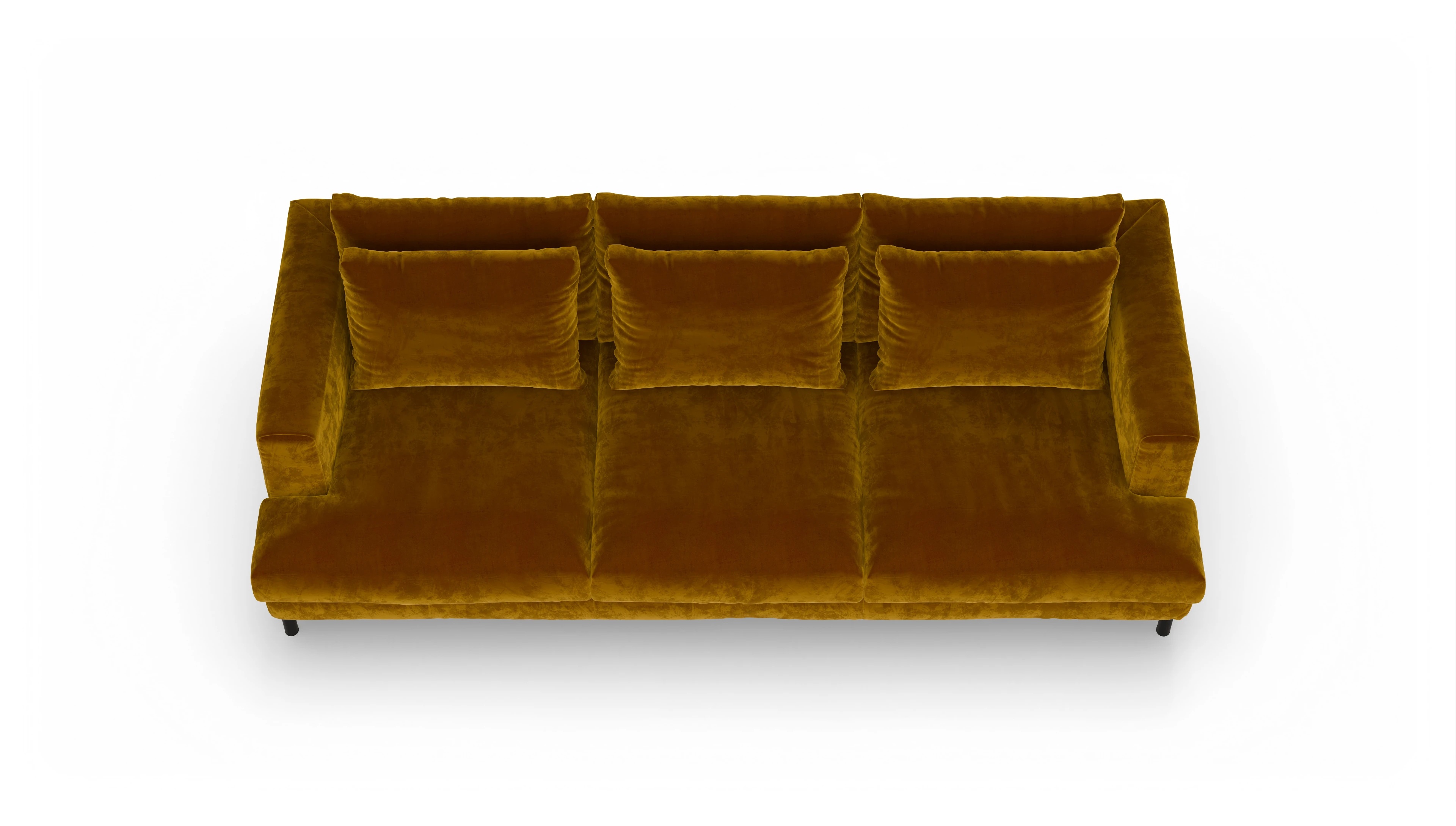 Ansicht des Produktes Faro 3,5-Sitzer in Samt gelb