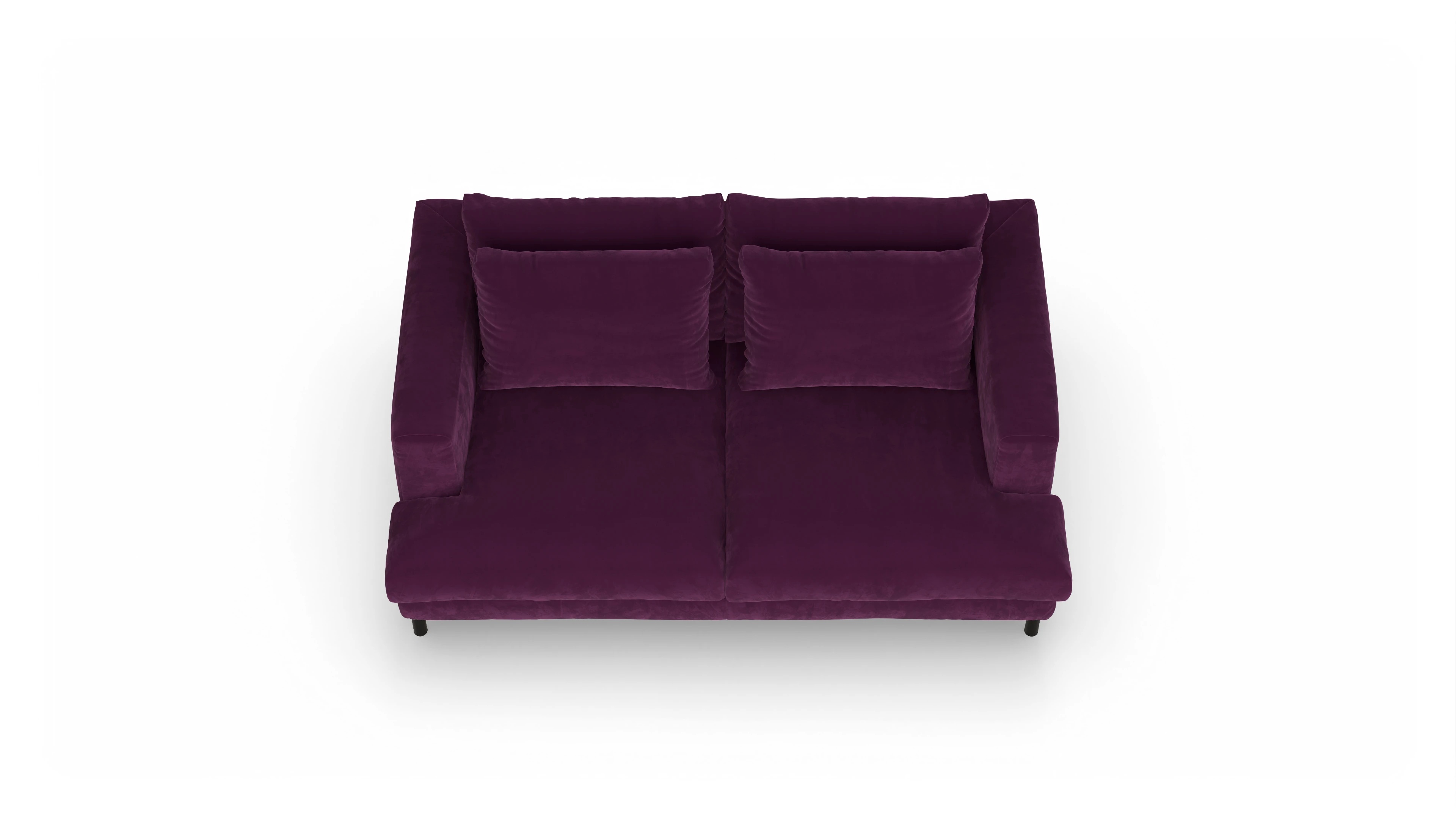 Ansicht des Produktes Faro 2-Sitzer in Samt rot