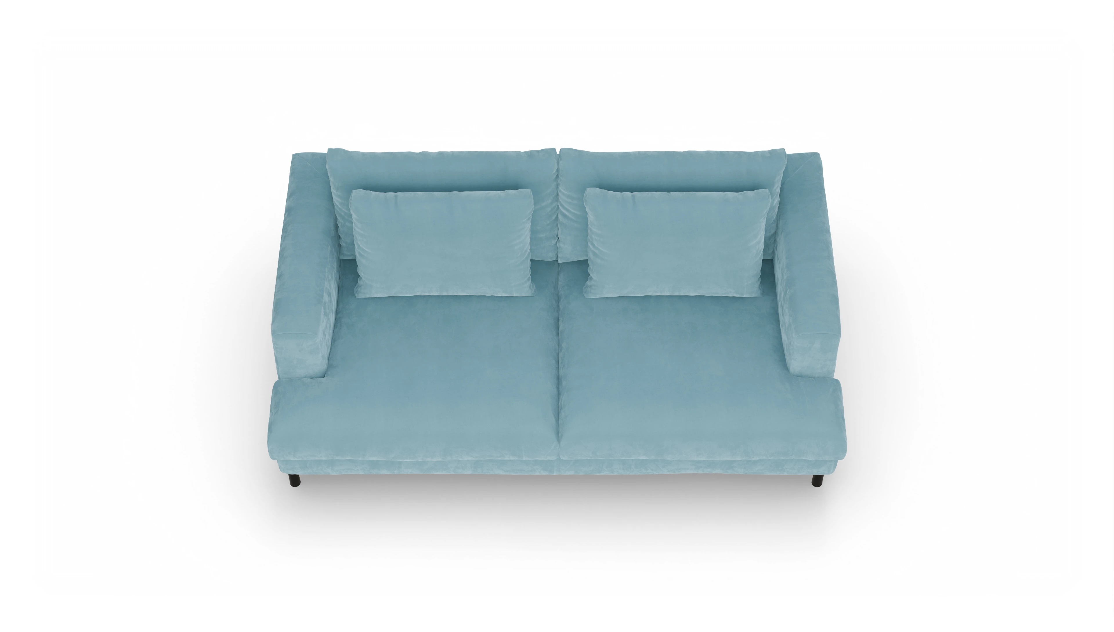 Ansicht des Produktes Faro 2,5-Sitzer in Samt blau