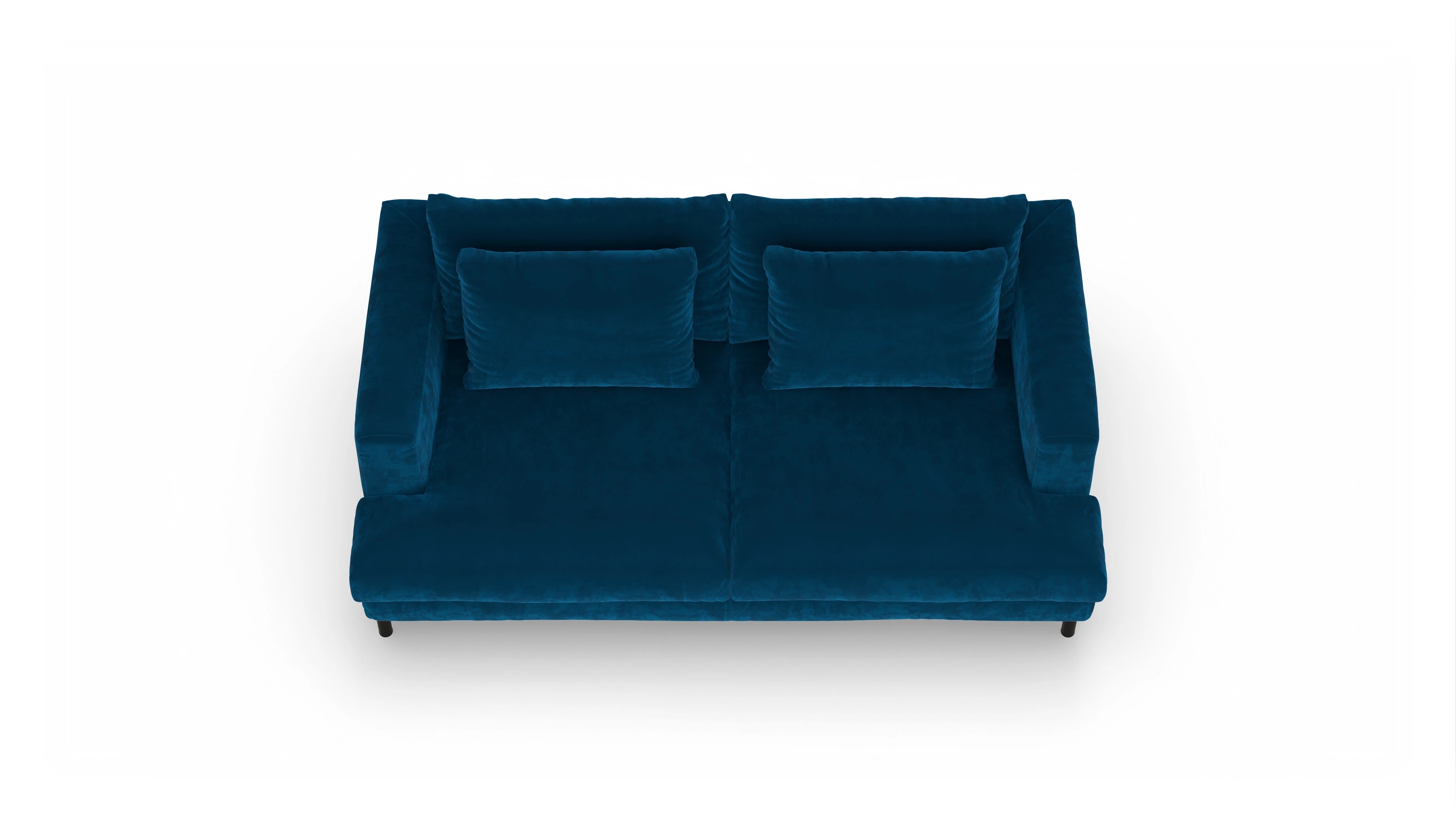 Ansicht des Produktes Faro 2,5-Sitzer in Samt blau