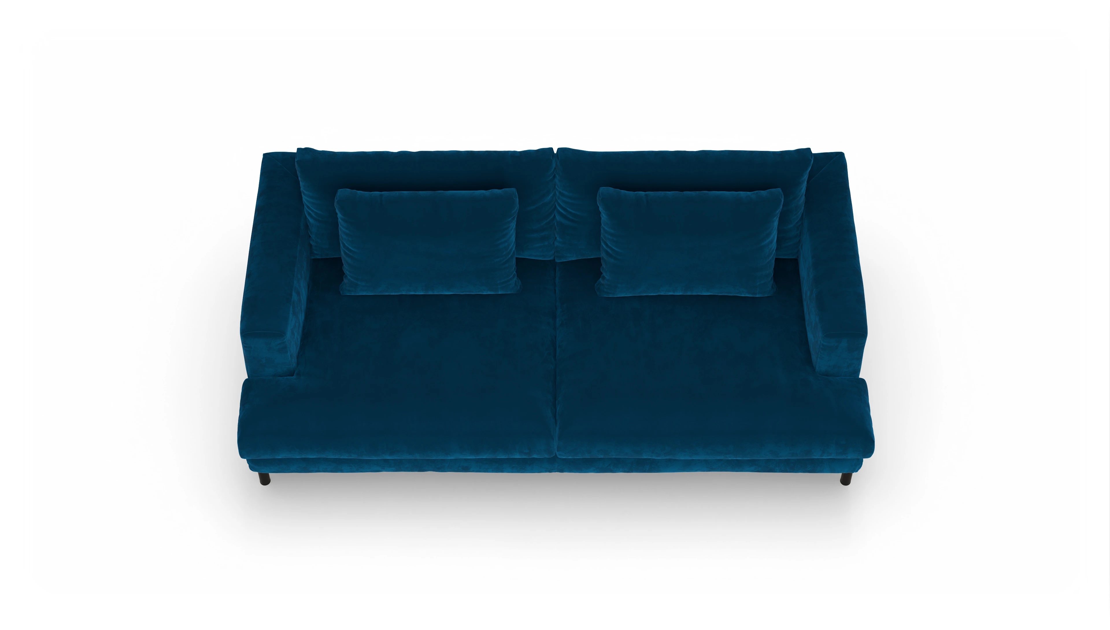 Ansicht des Produktes Faro 3-Sitzer in Samt blau