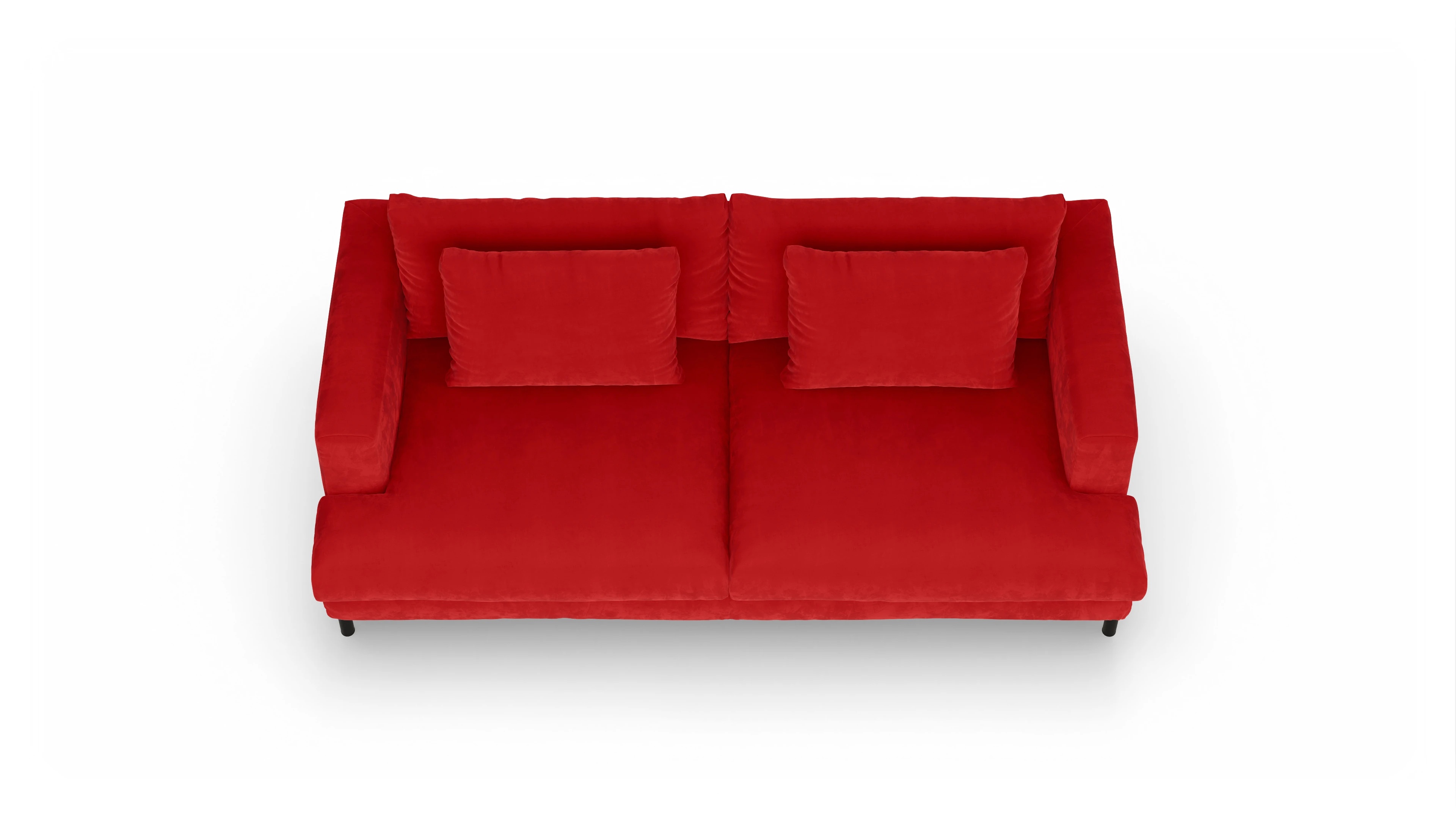 Ansicht des Produktes Faro 3-Sitzer in Samt rot