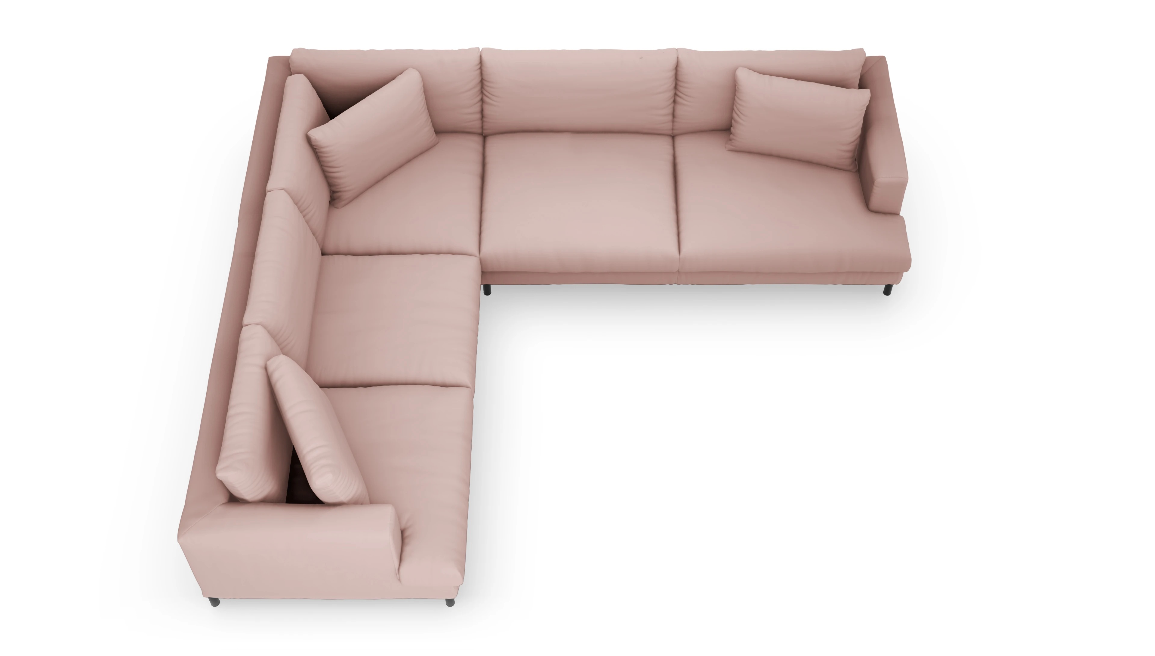 Ansicht des Produktes Faro Ecksofa Links in Samt rot