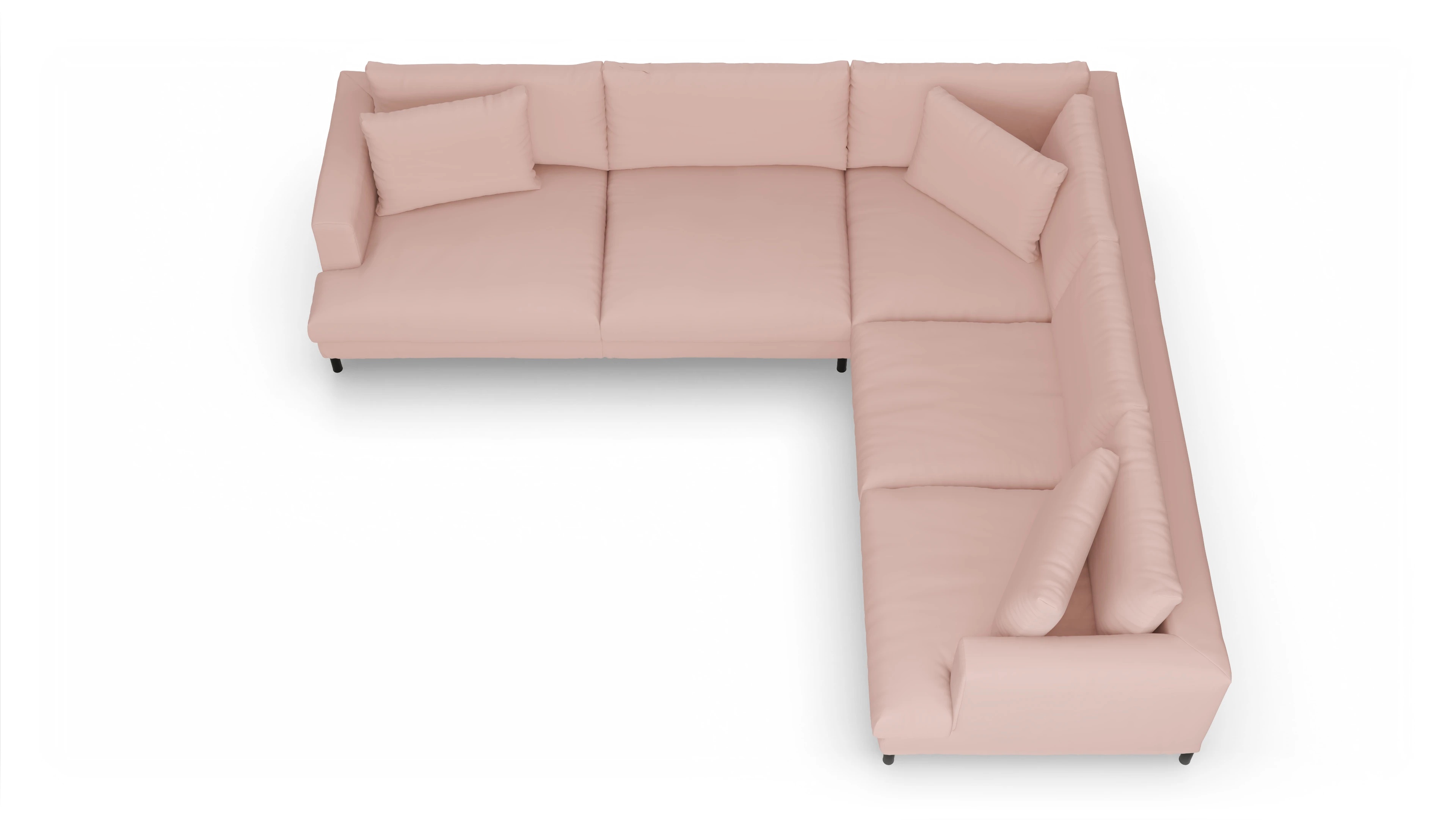 Ansicht des Produktes Faro Ecksofa Rechts in Samt rot