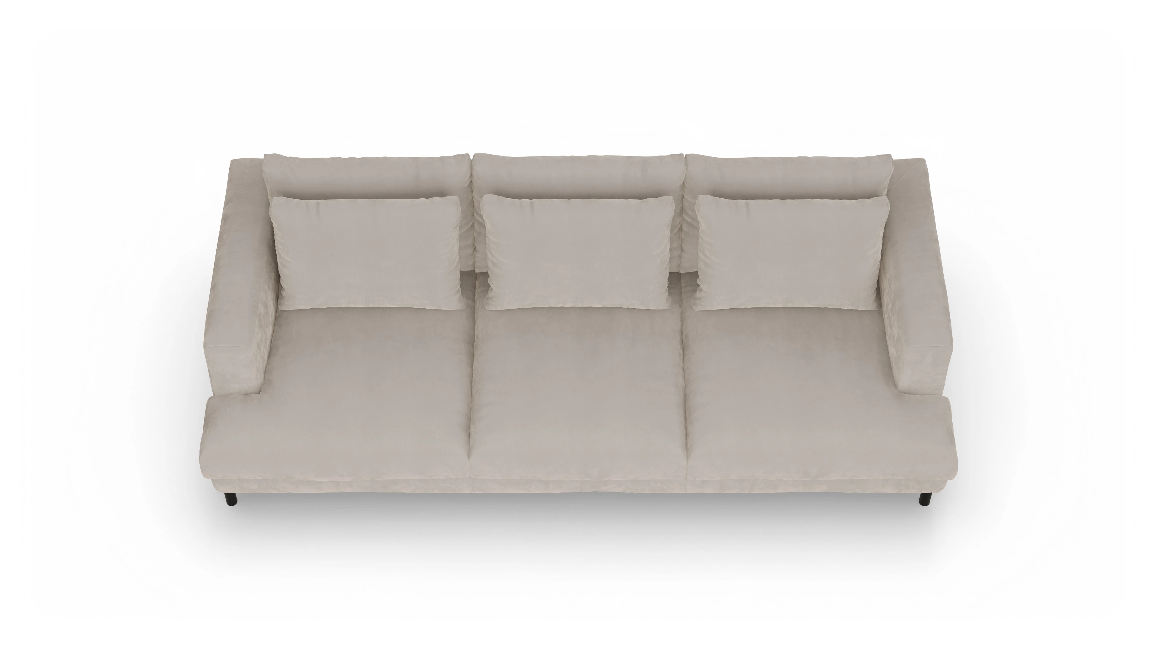 Ansicht des Produktes Faro 3,5-Sitzer in Samt grau