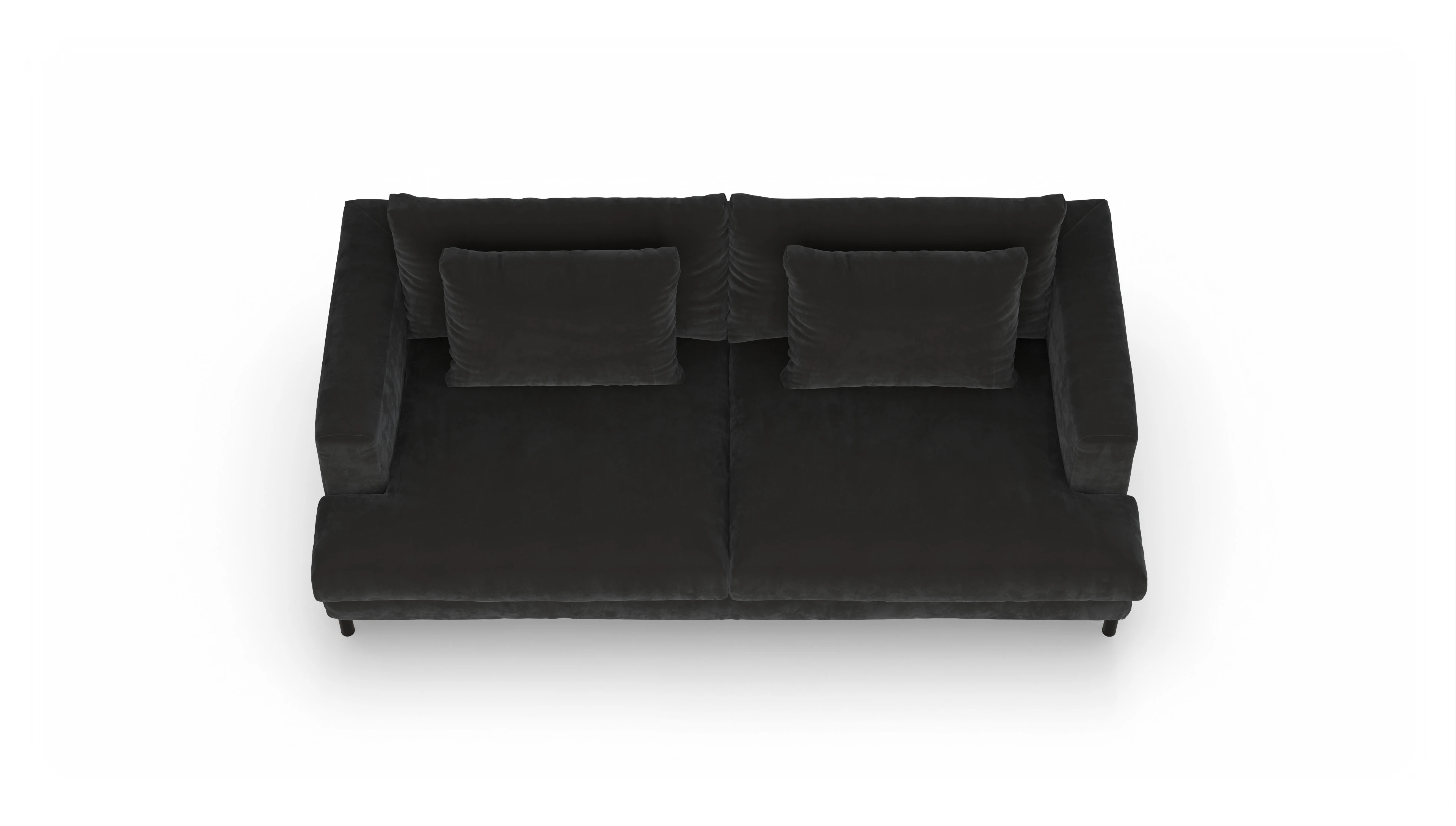 Ansicht des Produktes Faro 3-Sitzer in Samt grau