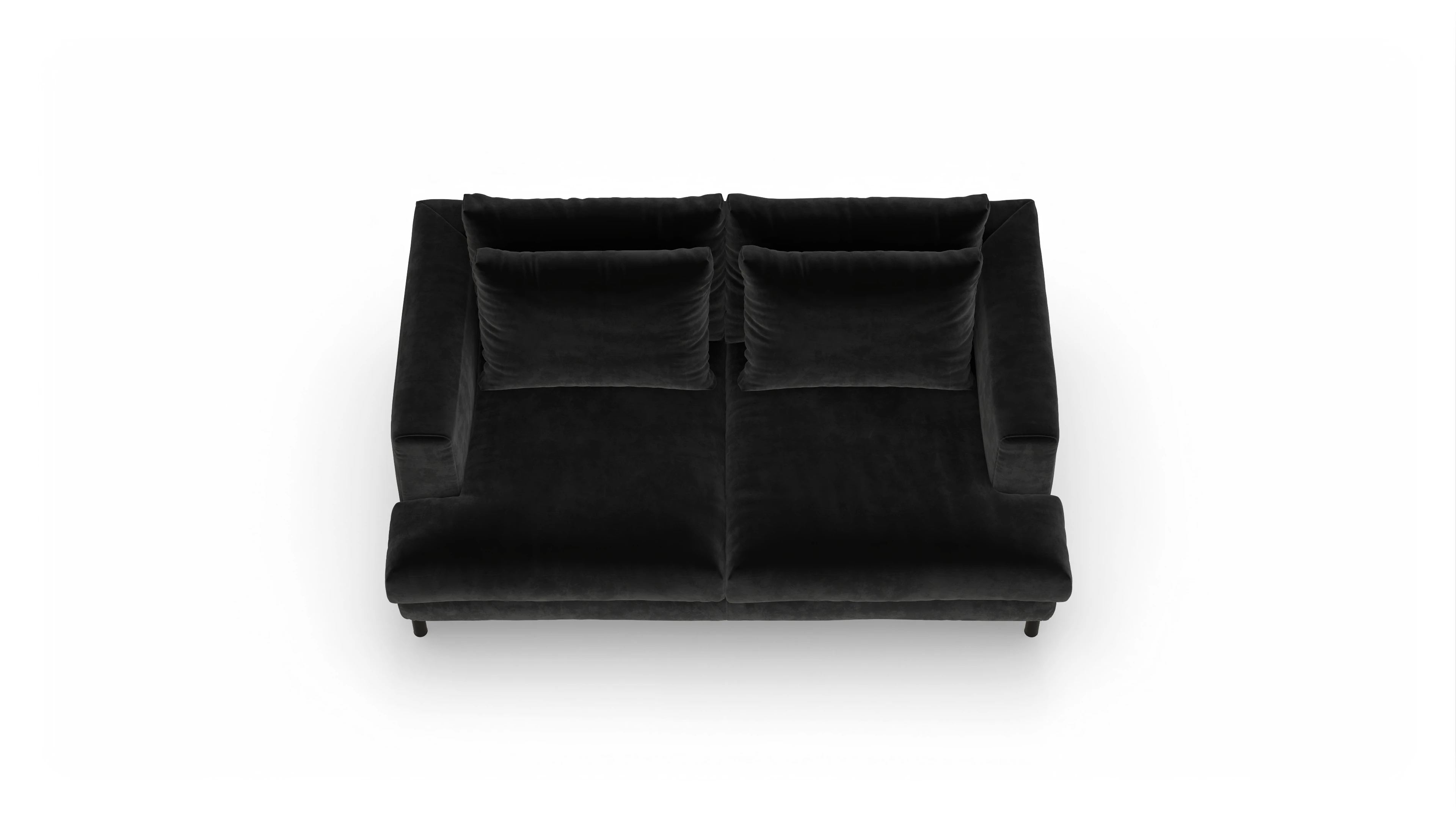 Ansicht des Produktes Faro 2-Sitzer in Samt schwarz