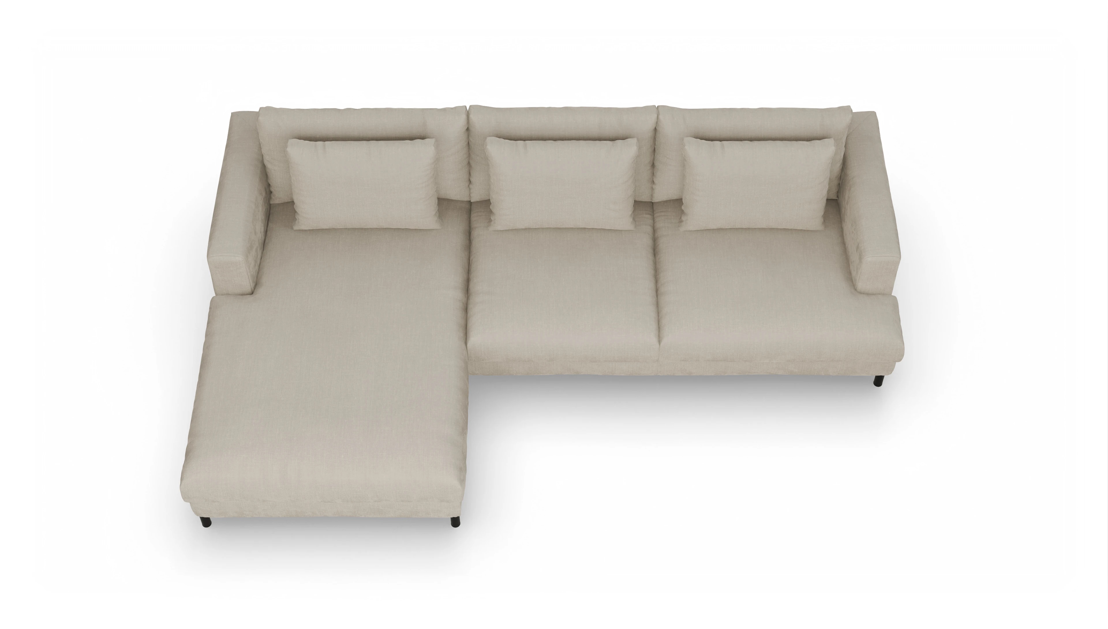 Ansicht des Produktes Faro Sofa mit Rec links in Stoff beige
