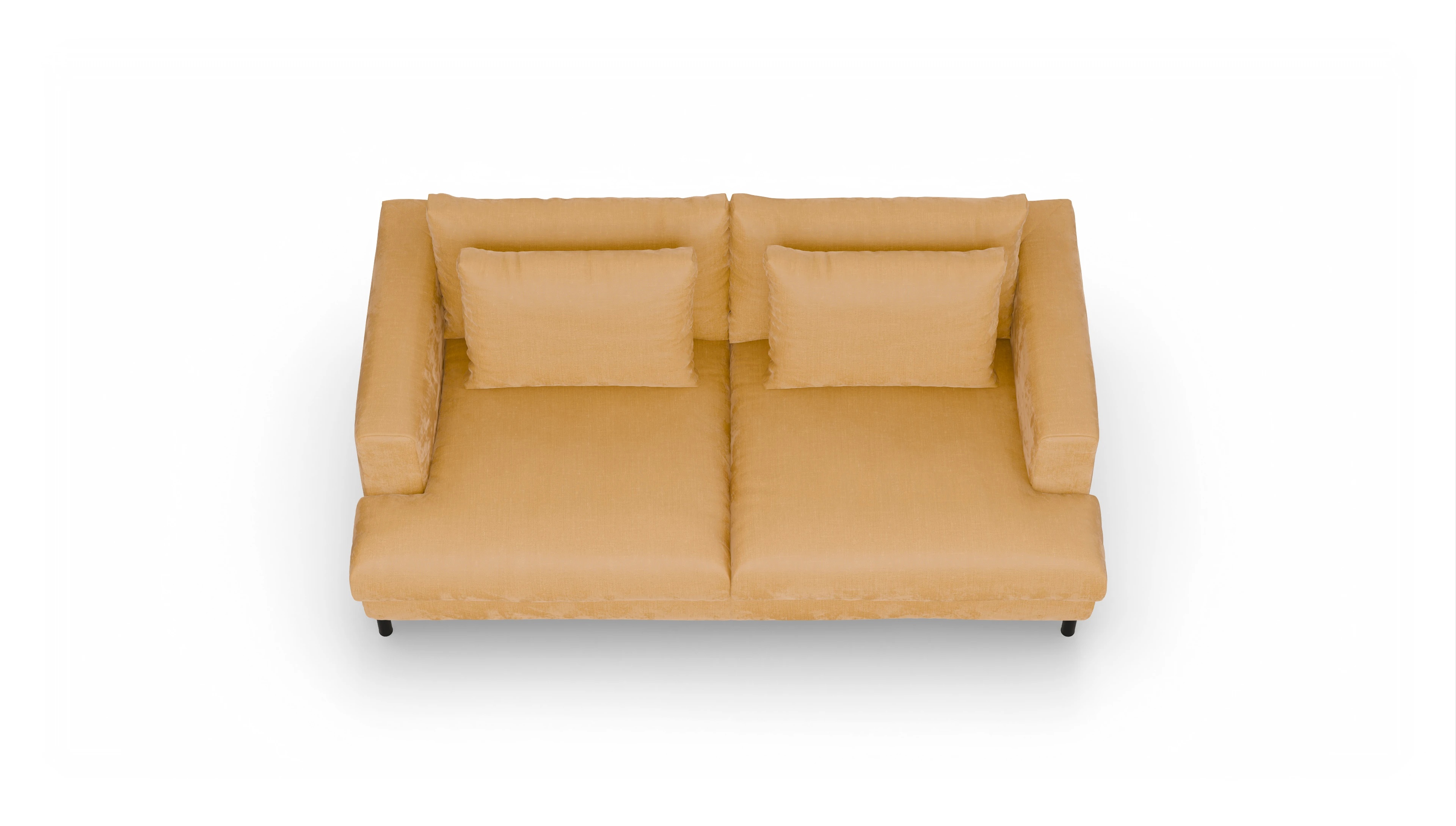 Ansicht des Produktes Faro 2,5-Sitzer in Stoff gelb