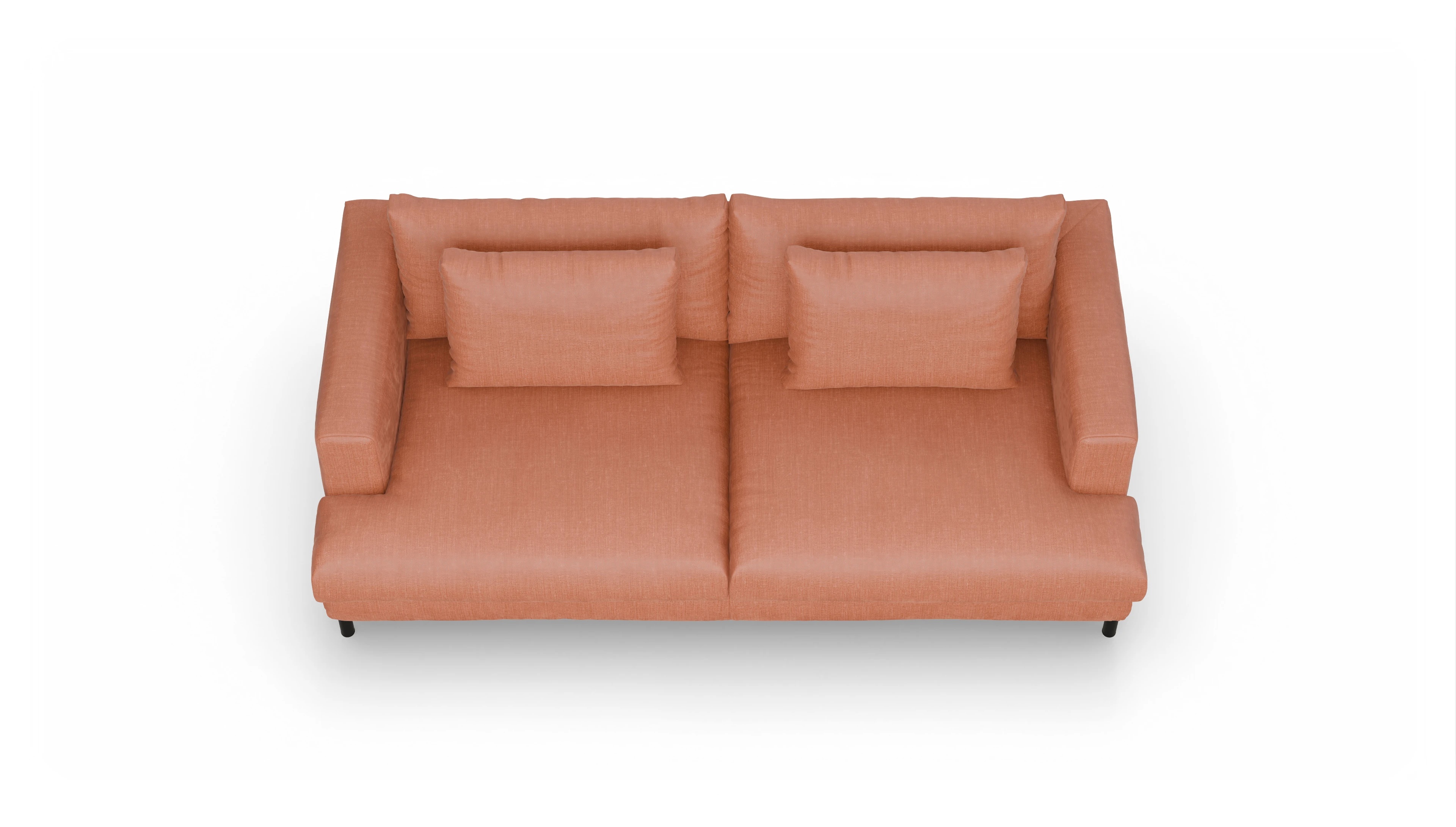 Ansicht des Produktes Faro 3-Sitzer in Stoff orange