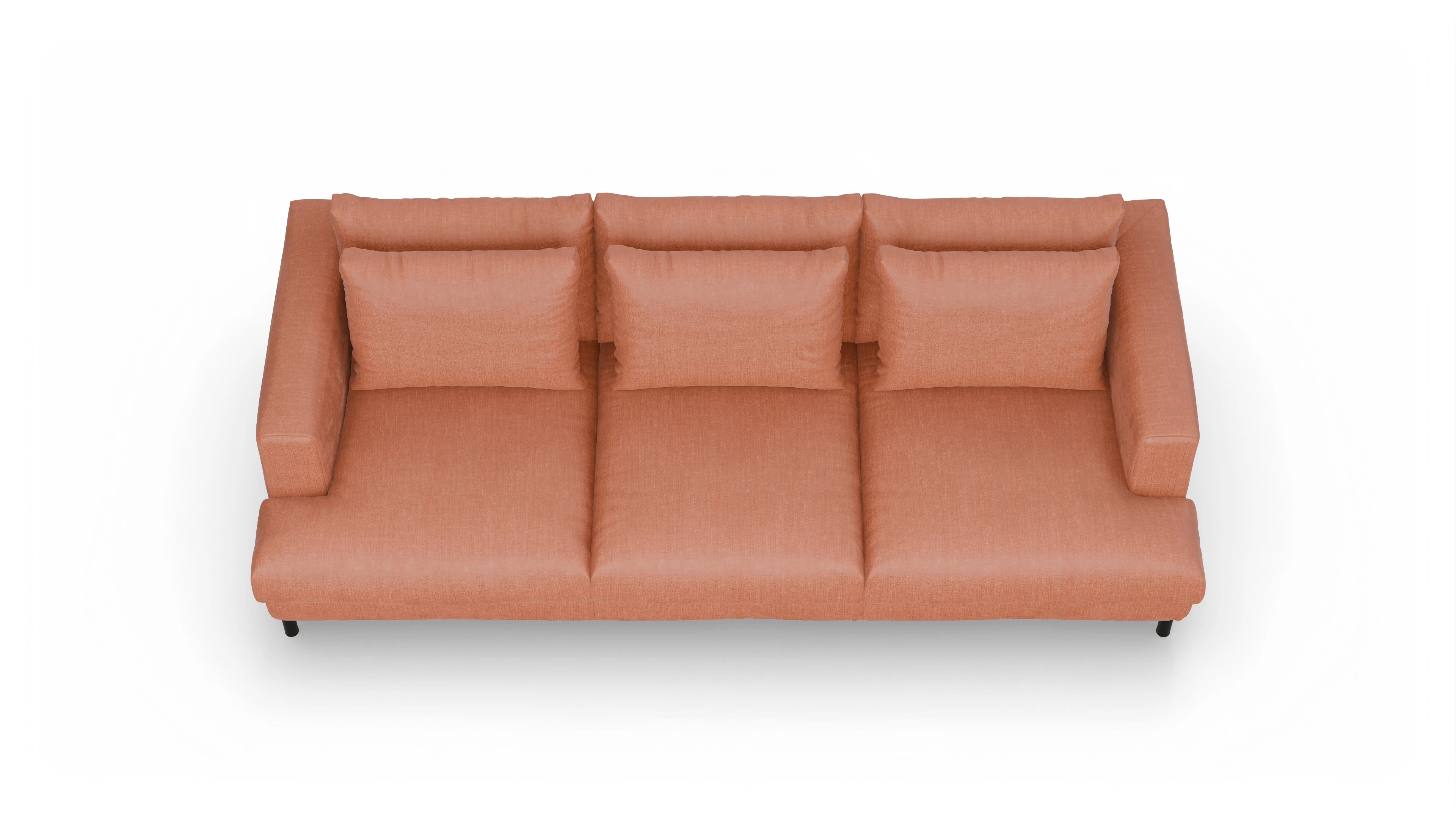 Ansicht des Produktes Faro 3,5-Sitzer in Stoff orange