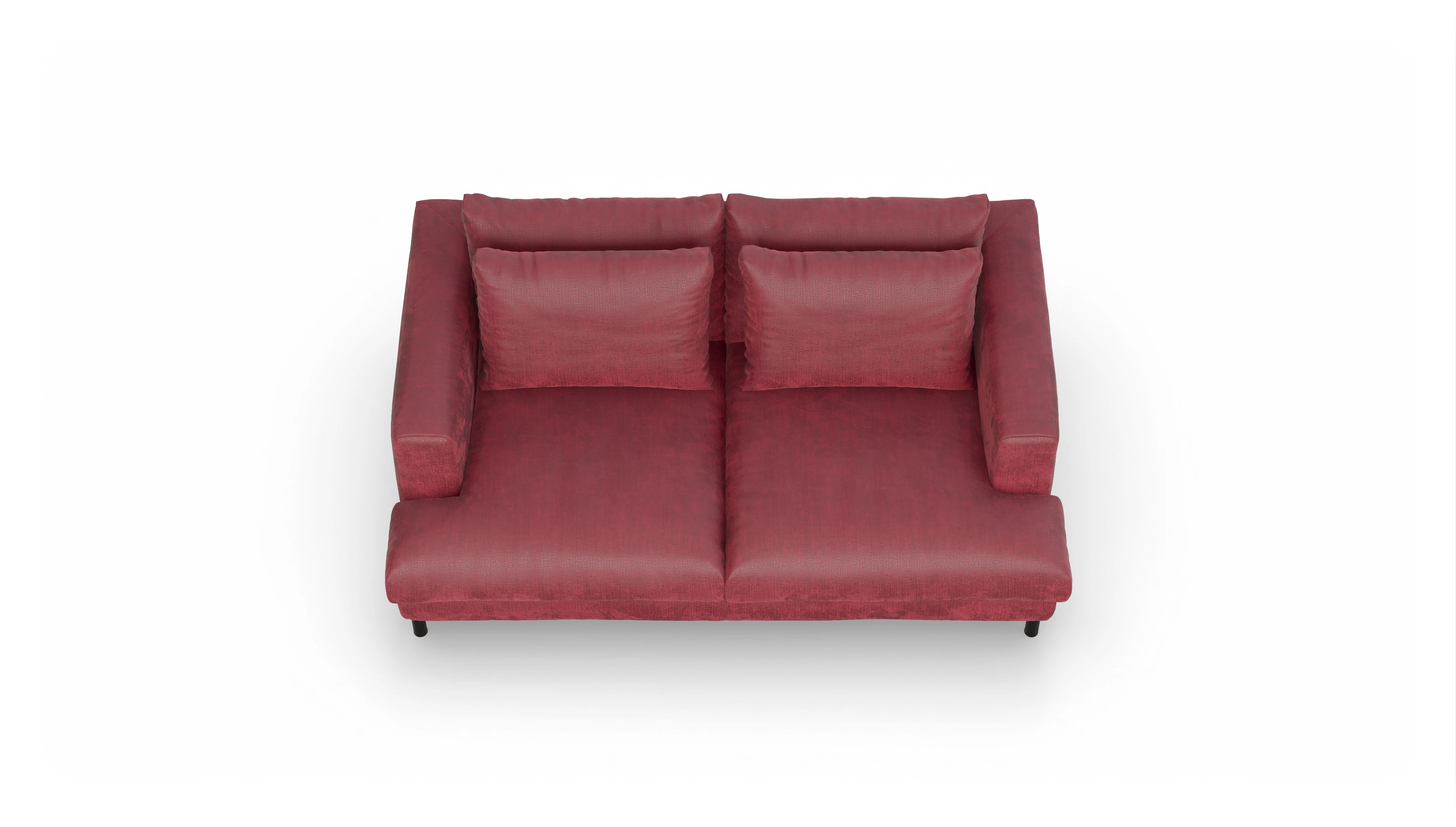 Ansicht des Produktes Faro 2-Sitzer in Stoff rot