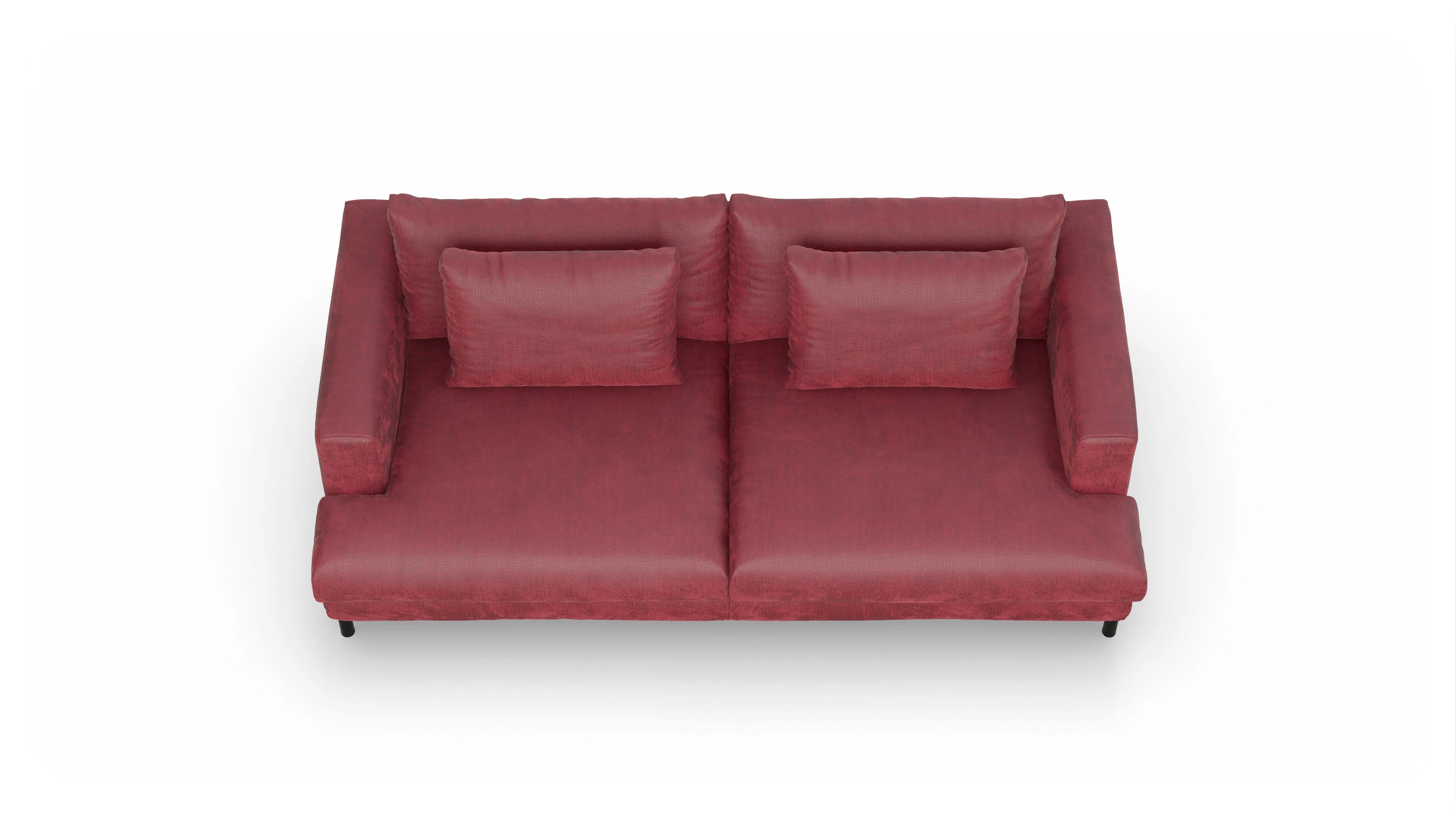 Ansicht des Produktes Faro 3-Sitzer in Stoff rot