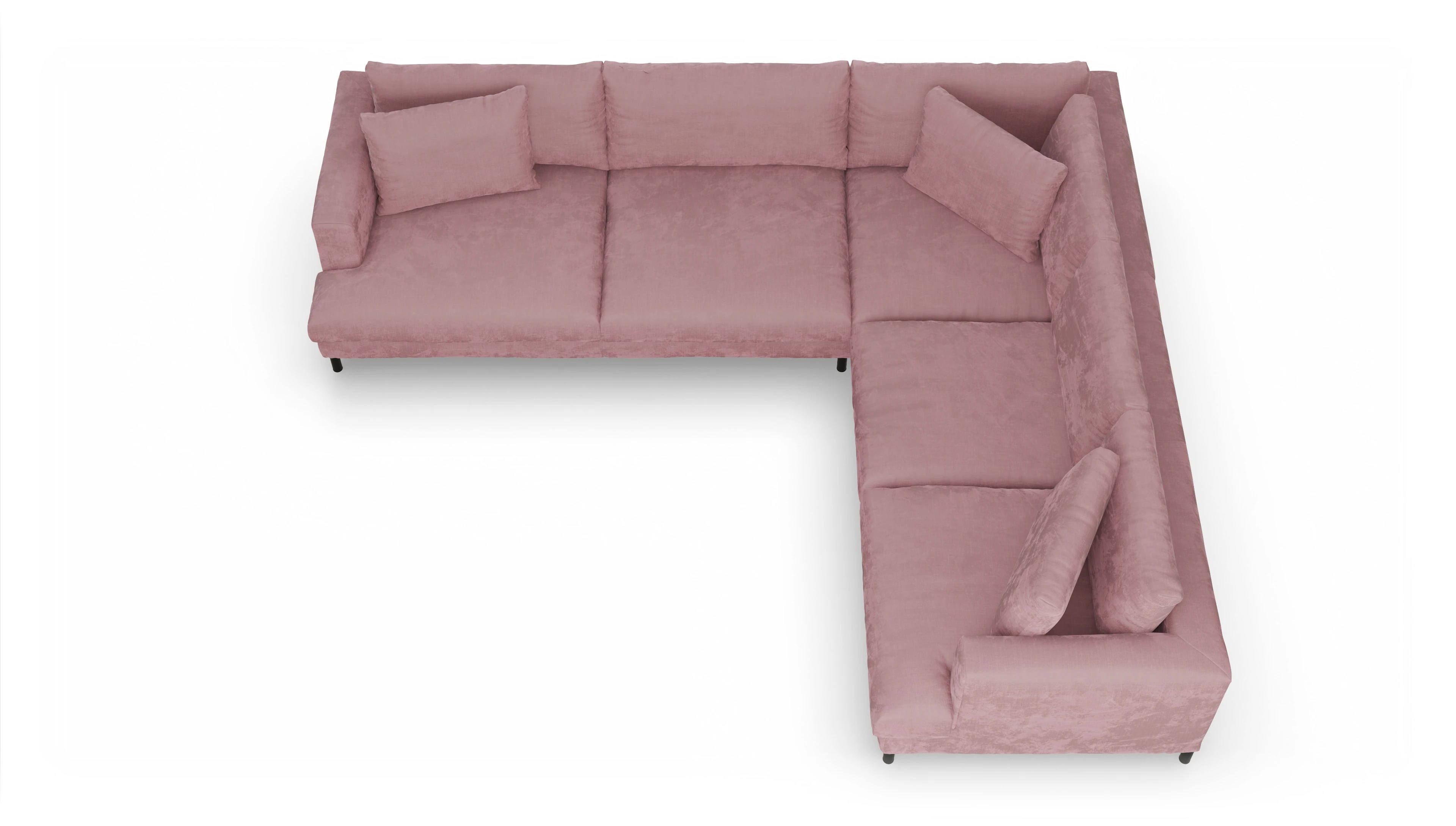 Ansicht des Produktes Faro Ecksofa Rechts in Stoff rot