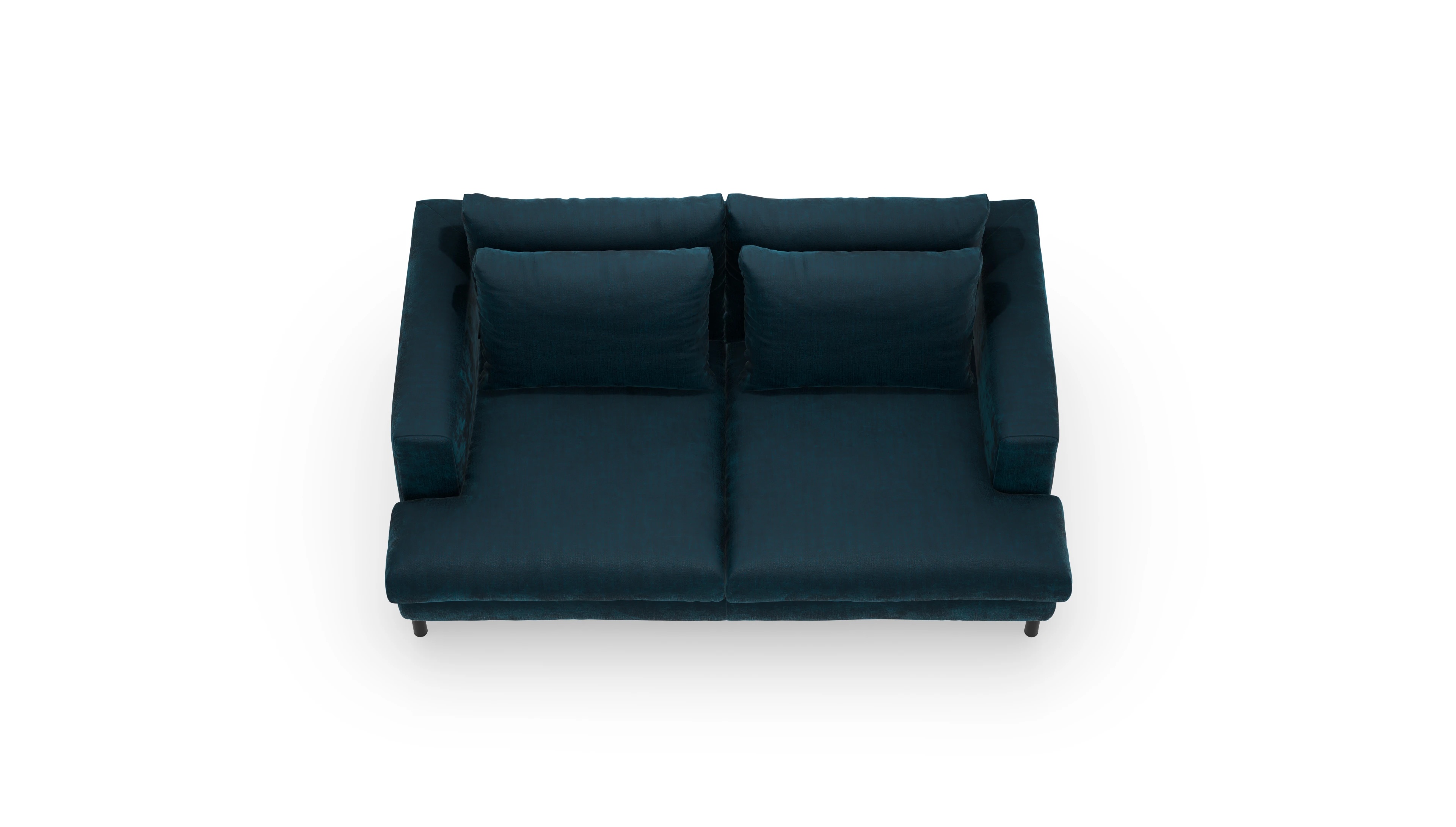 Sofa Faro in Stoff Ansicht des Produktes Faro 2-Sitzer in Stoff blau