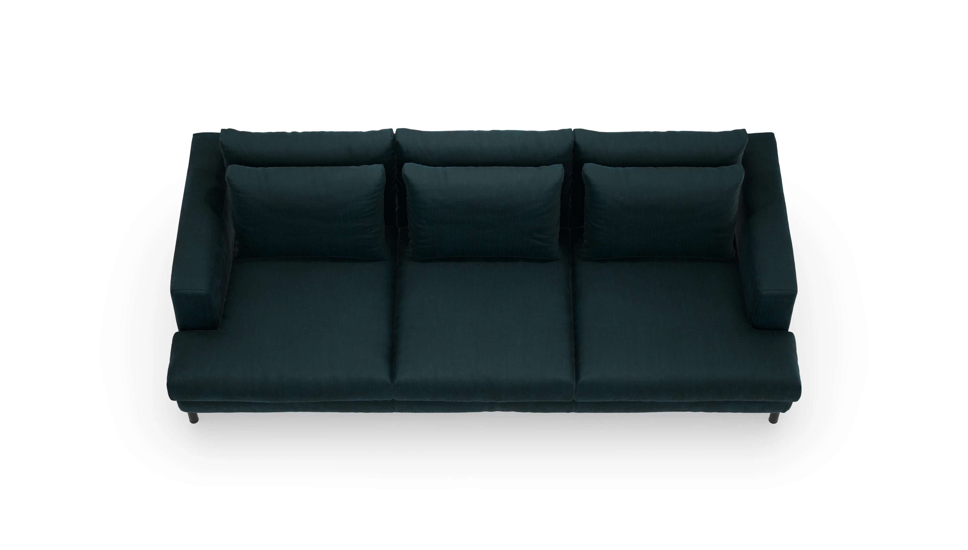 Sofa Faro in Stoff Ansicht des Produktes Faro 3,5-Sitzer in Stoff grün