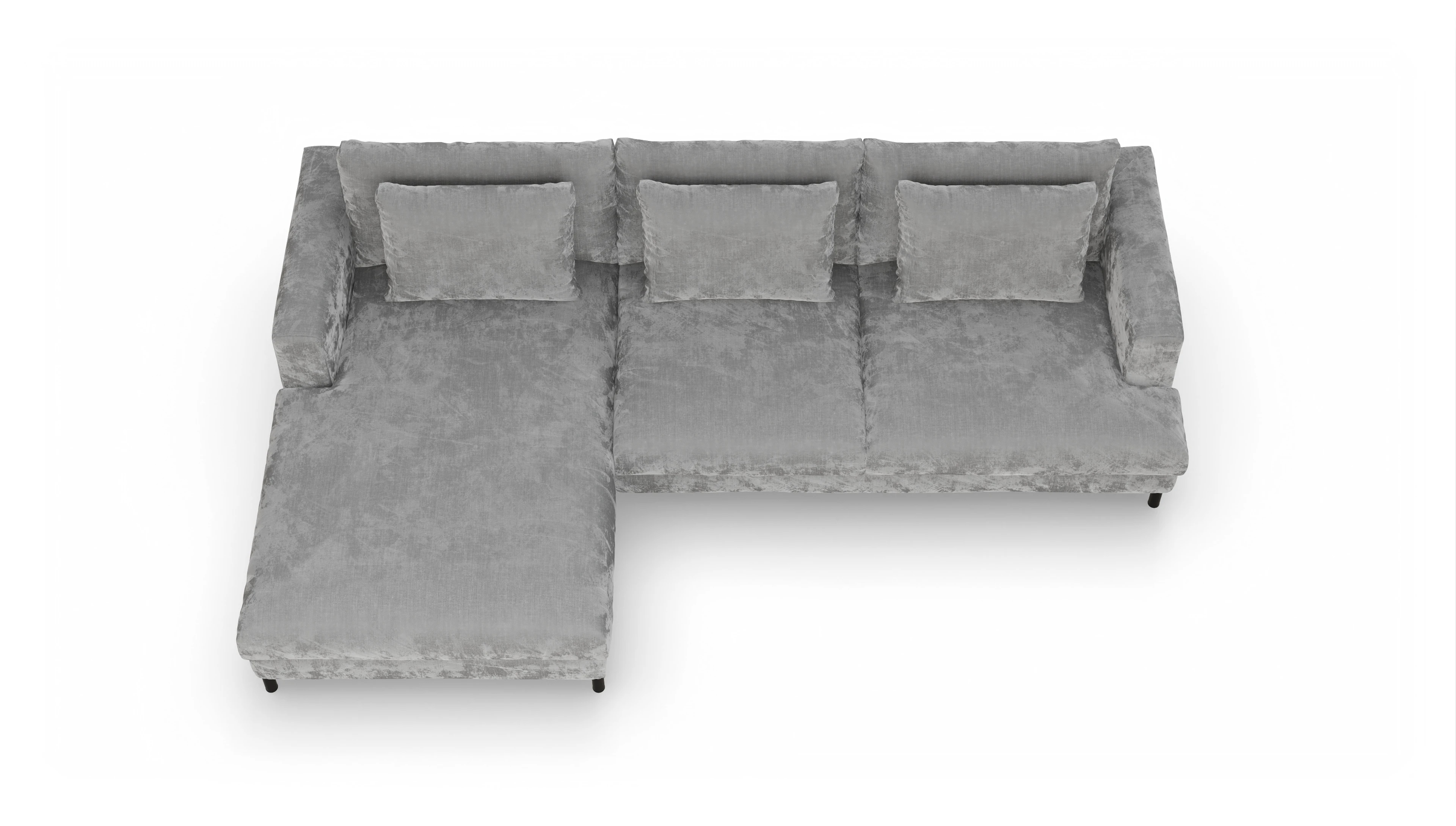 Ansicht des Produktes Faro Sofa mit Rec links in Stoff grau