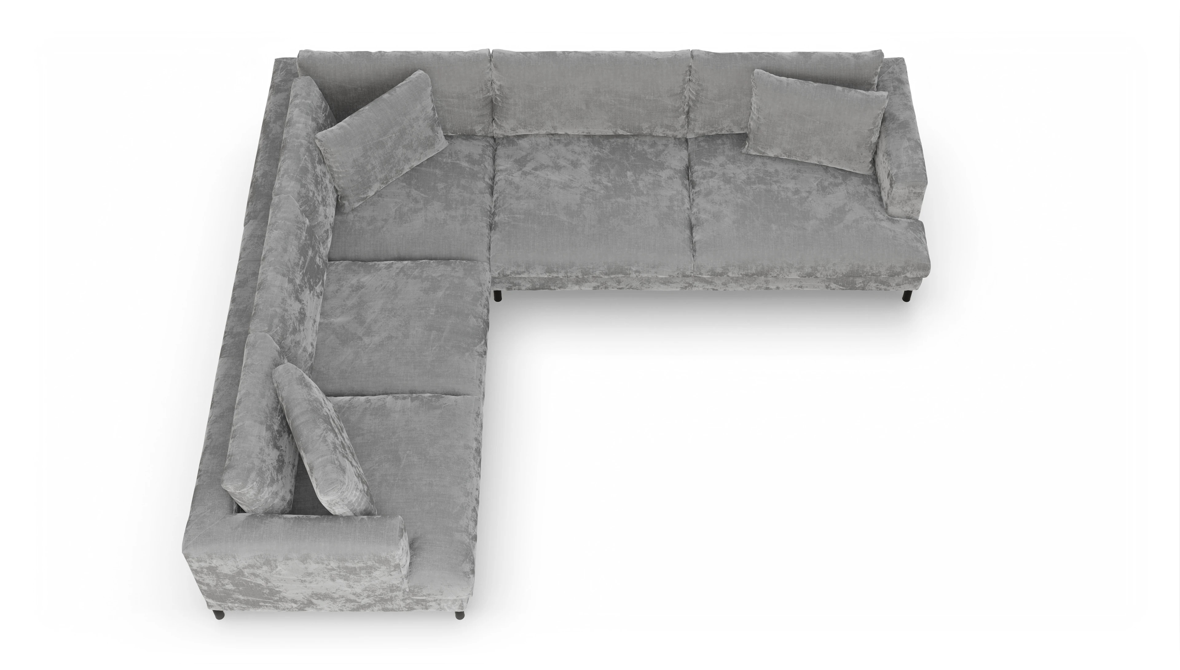 Ansicht des Produktes Faro Ecksofa Links in Stoff grau