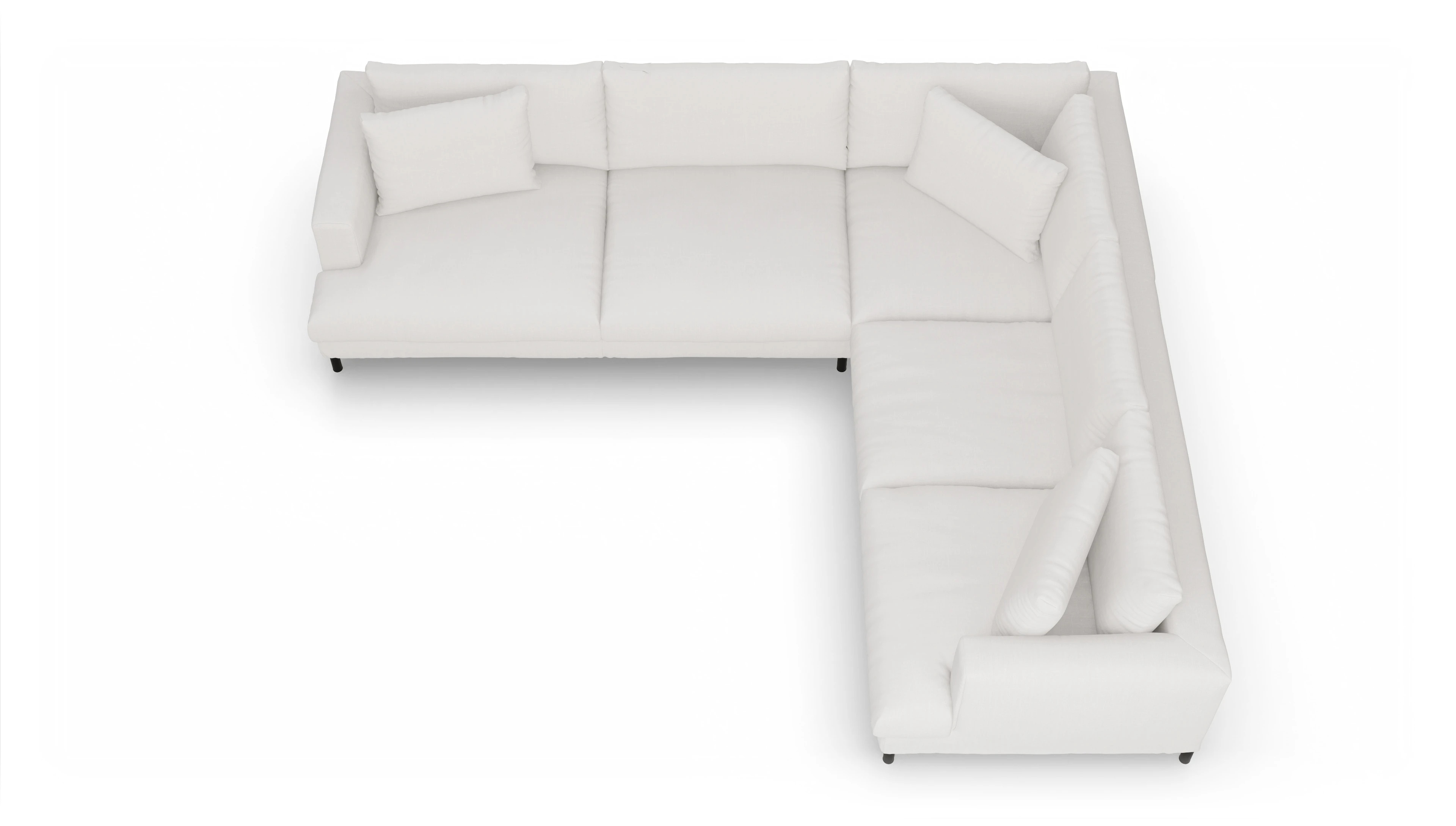 Ansicht des Produktes Faro Ecksofa Rechts in Stoff weiß