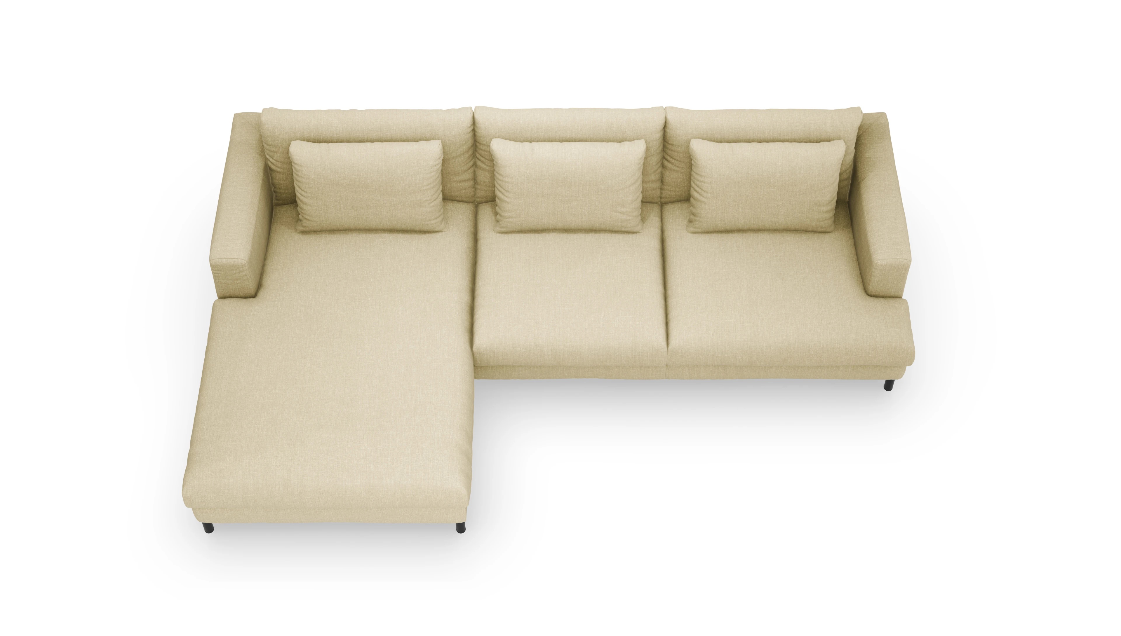 Ansicht des Produktes Faro Sofa mit Rec links in Stoff beige
