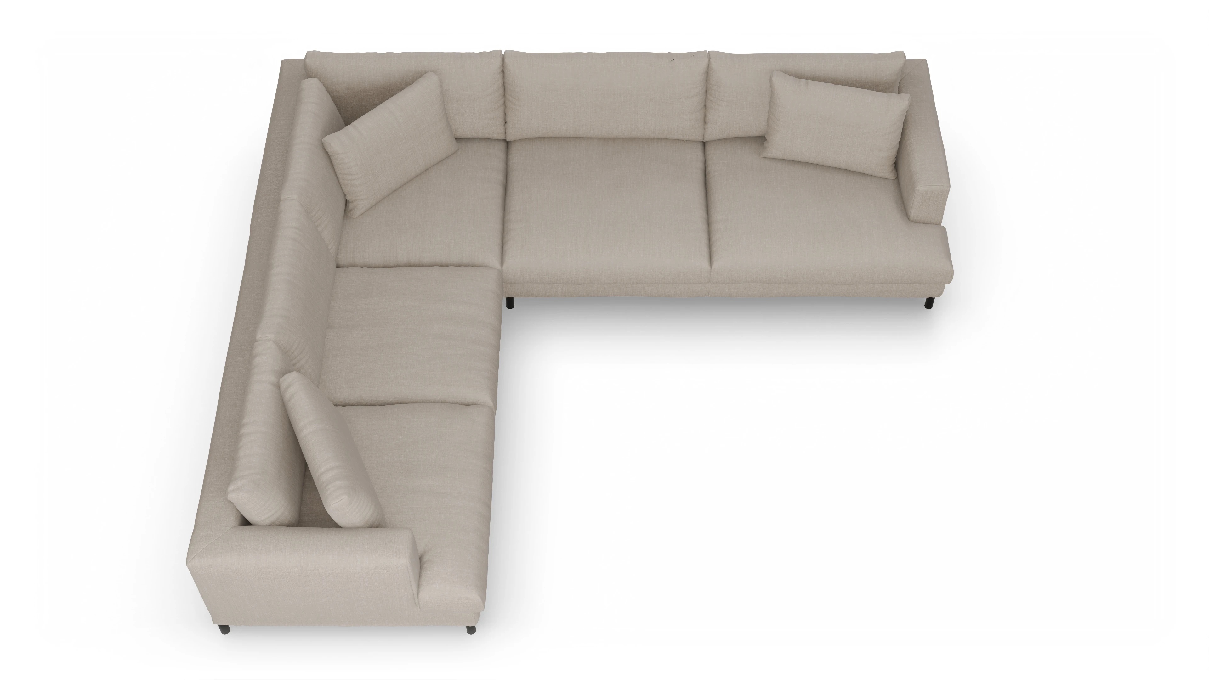 Ansicht des Produktes Faro Ecksofa Links in Stoff braun