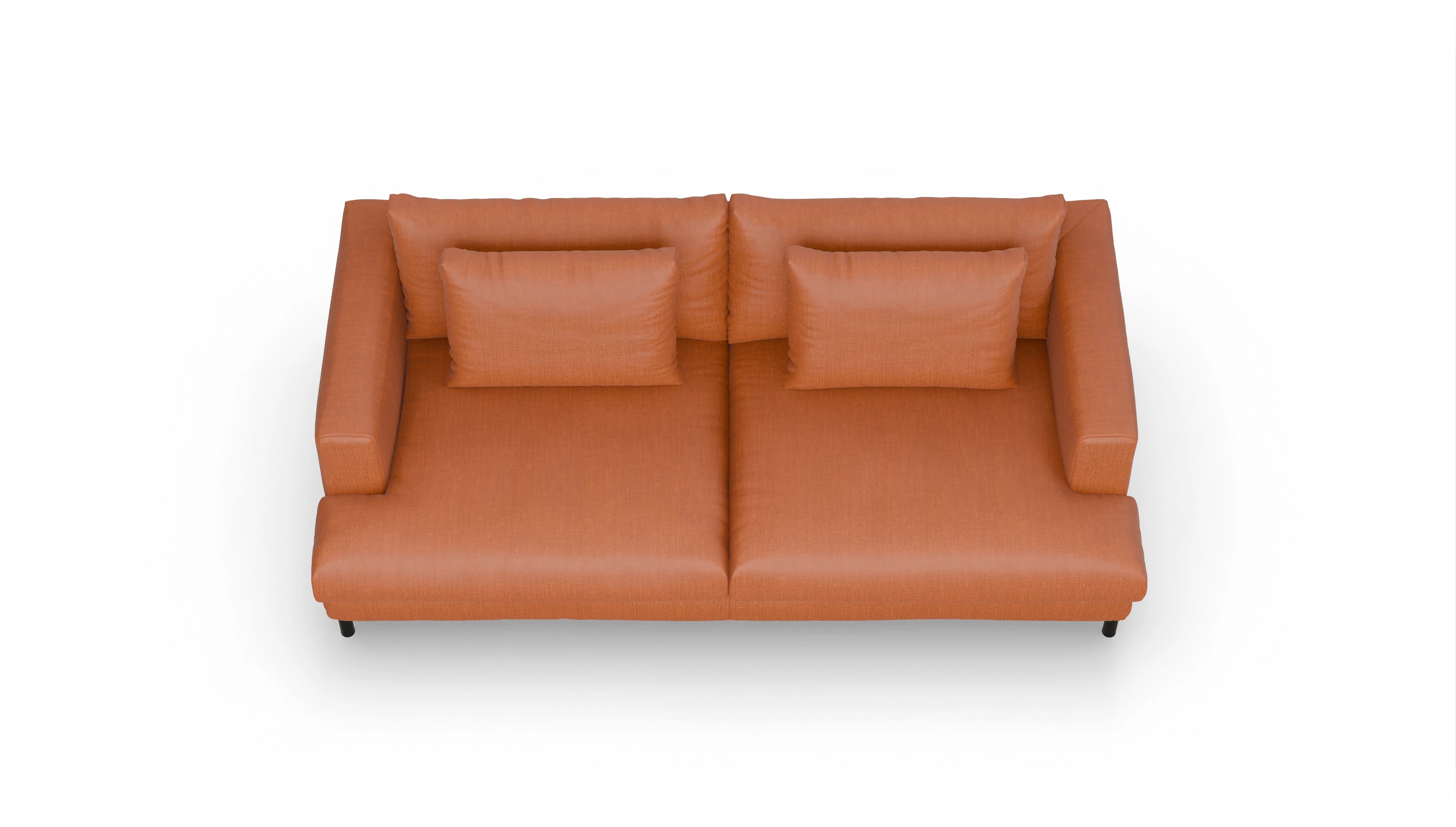 Ansicht des Produktes Faro 3-Sitzer in Stoff orange