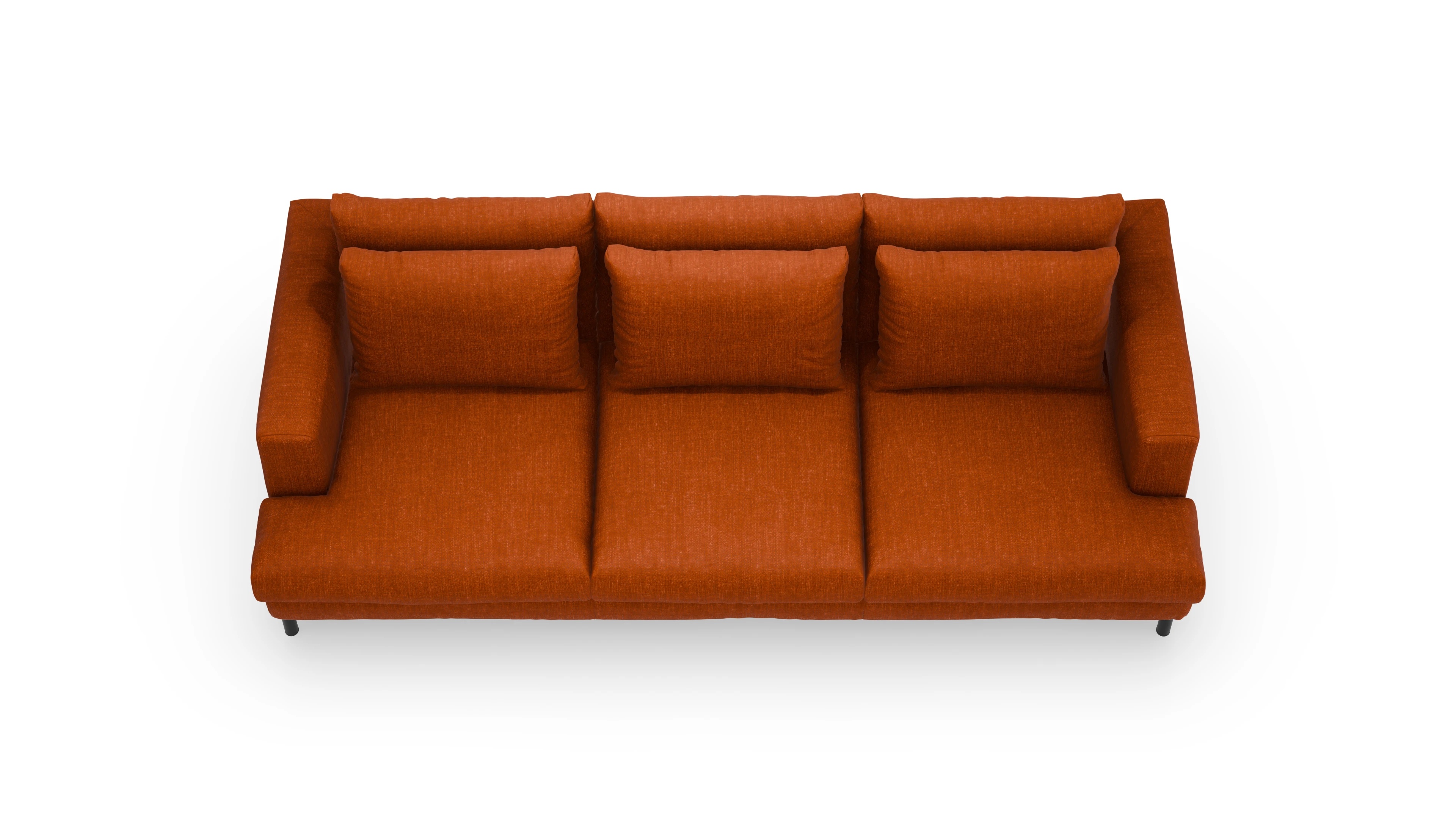 Sofa Faro in Stoff Ansicht des Produktes Faro 3,5-Sitzer in Stoff orange