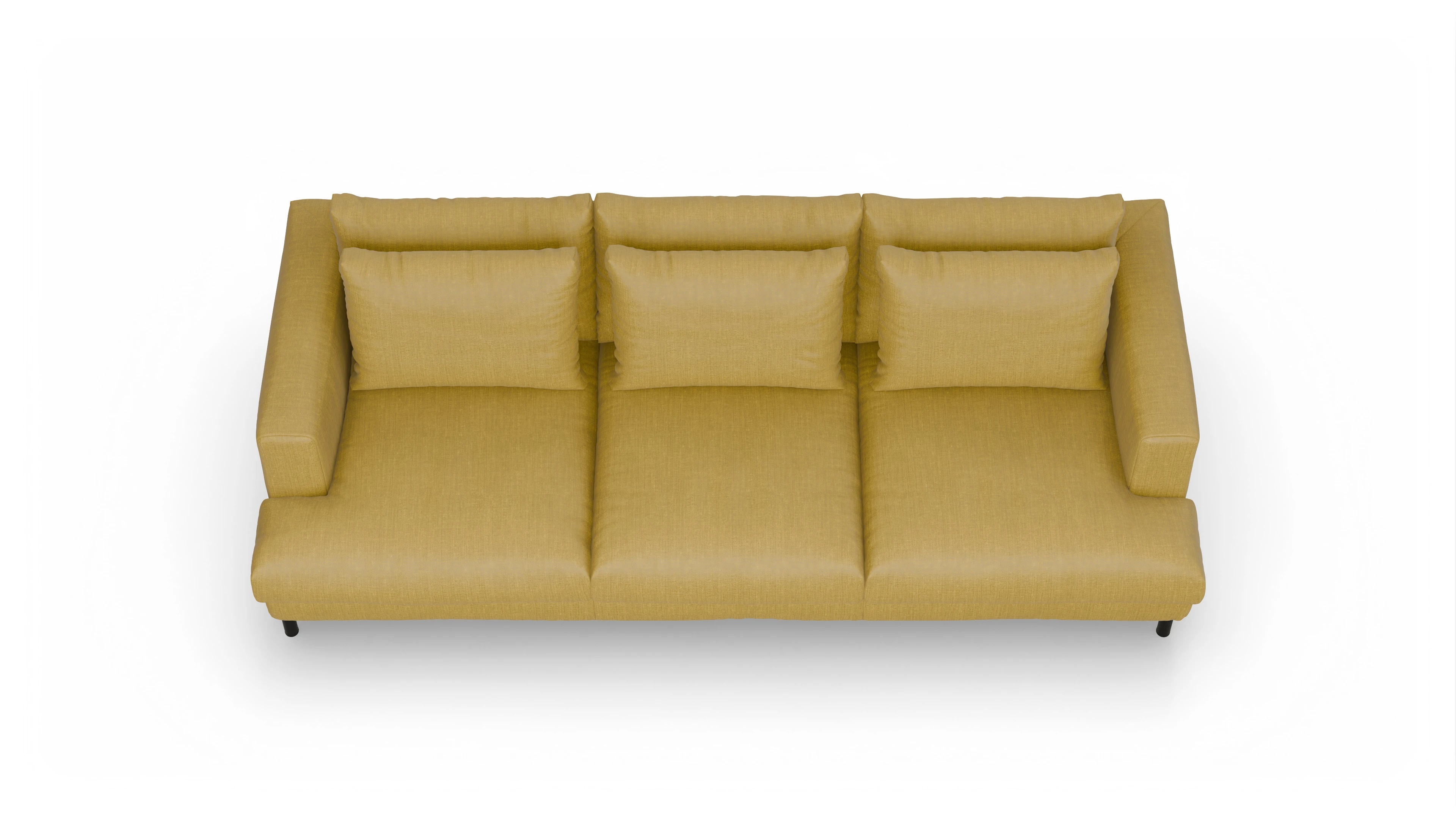 Ansicht des Produktes Faro 3,5-Sitzer in Stoff gelb