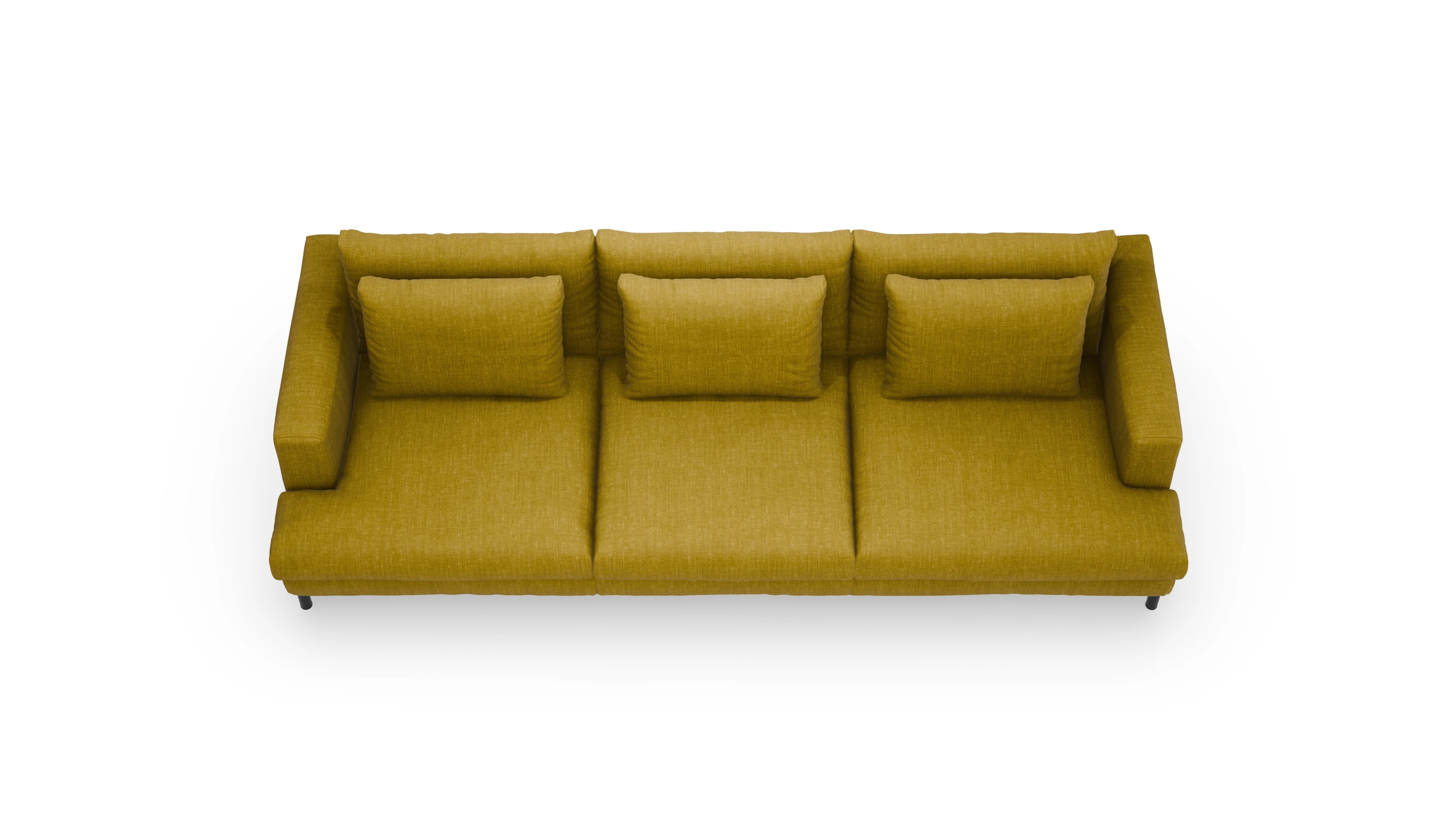 Sofa Faro in Stoff Ansicht des Produktes Faro 4-Sitzer in Stoff gelb