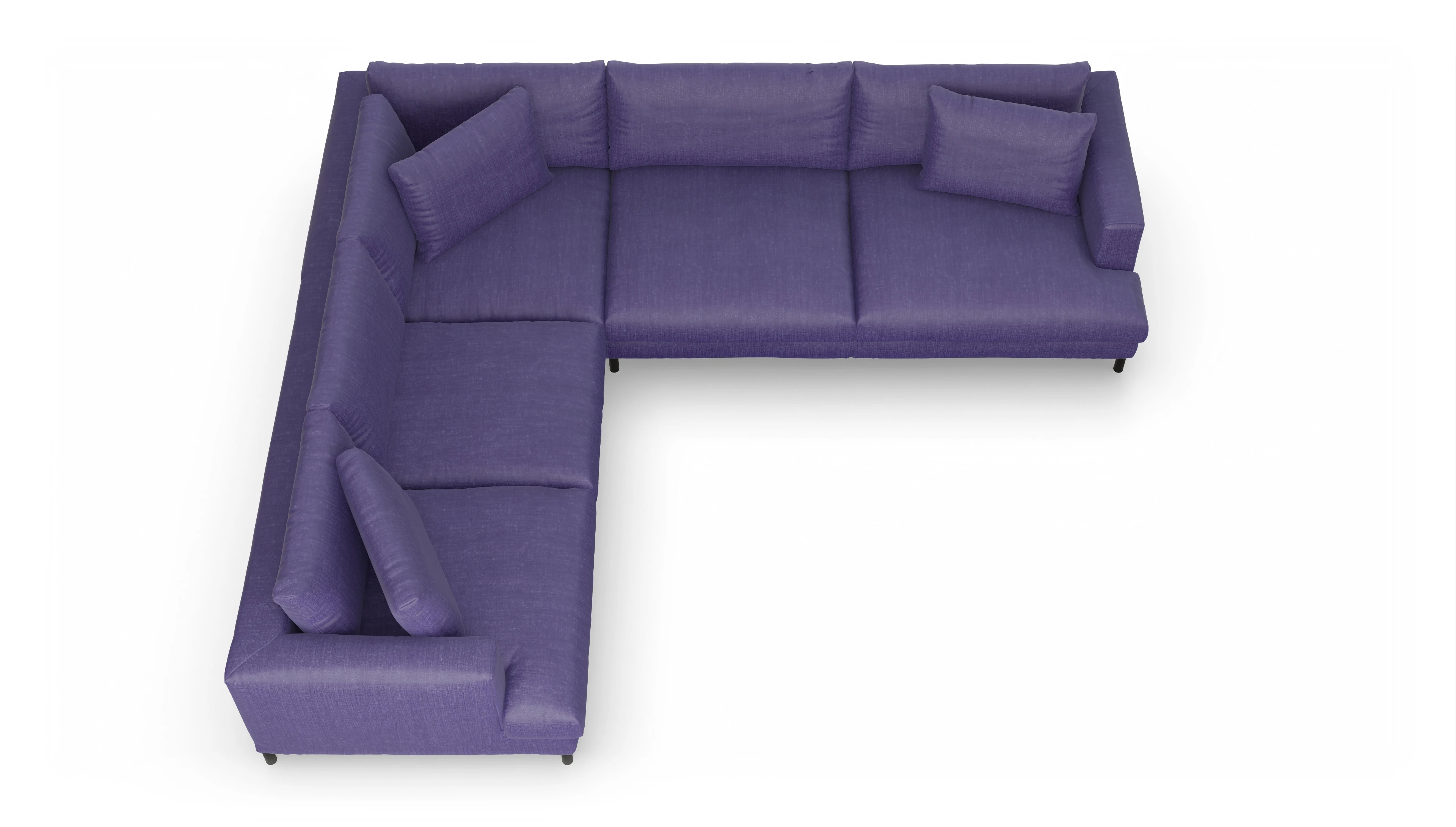 Ansicht des Produktes Faro Ecksofa Links in Stoff blau