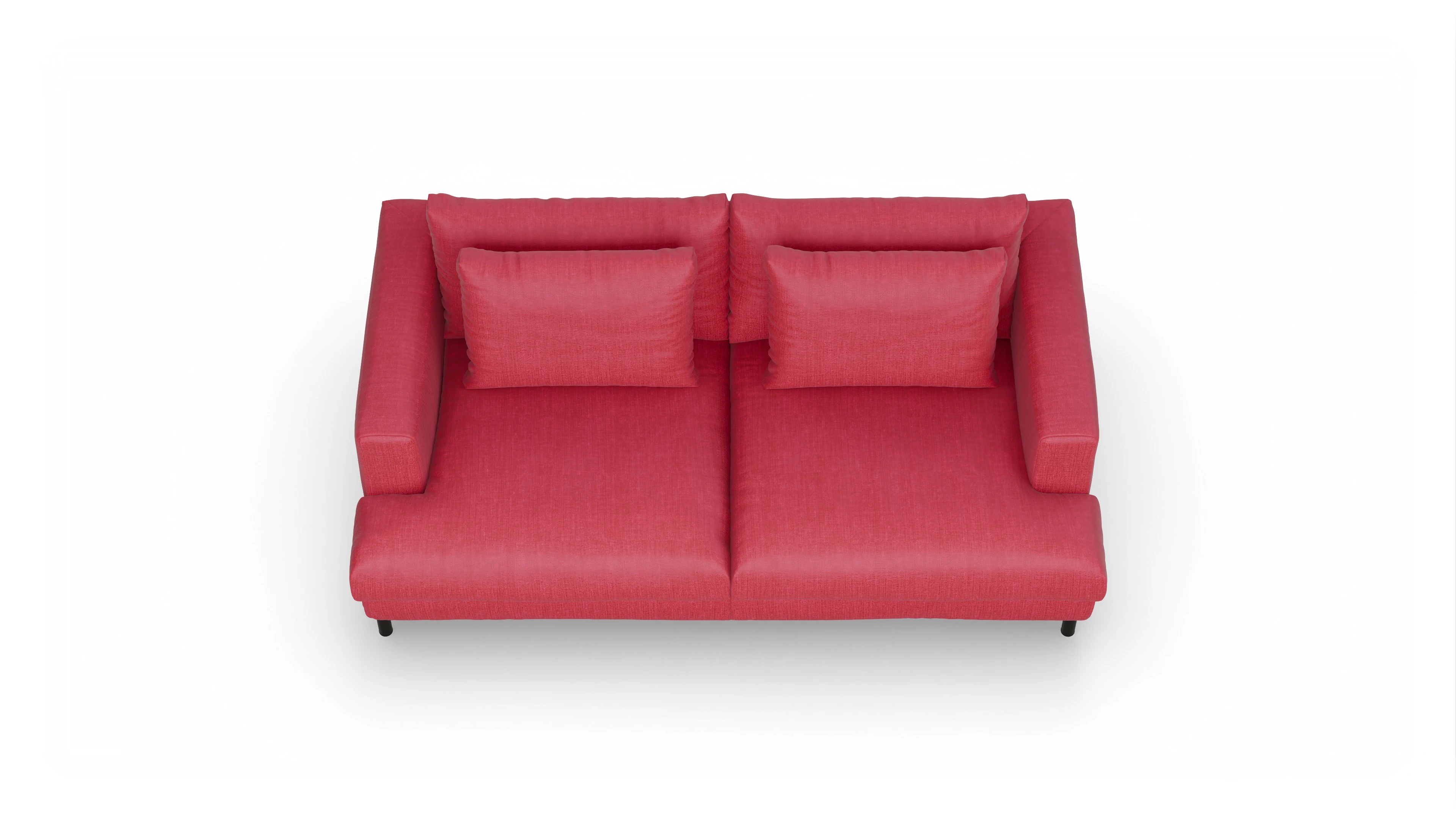 Ansicht des Produktes Faro 2,5-Sitzer in Stoff rot